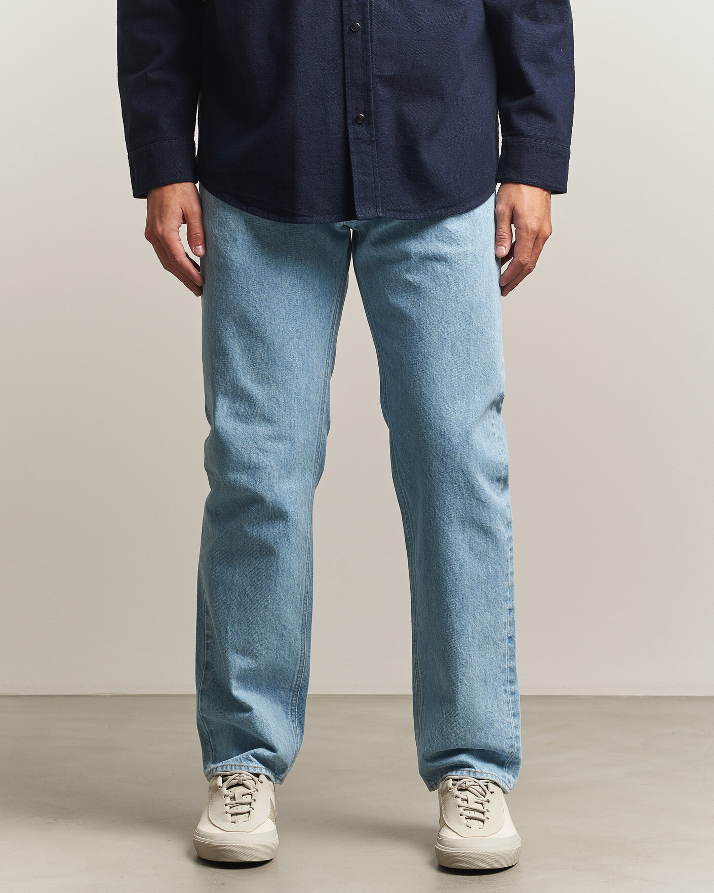 Men | Jeans | Stone Island | Regular Straight Fit Indigo Jeans Blue Light Wash