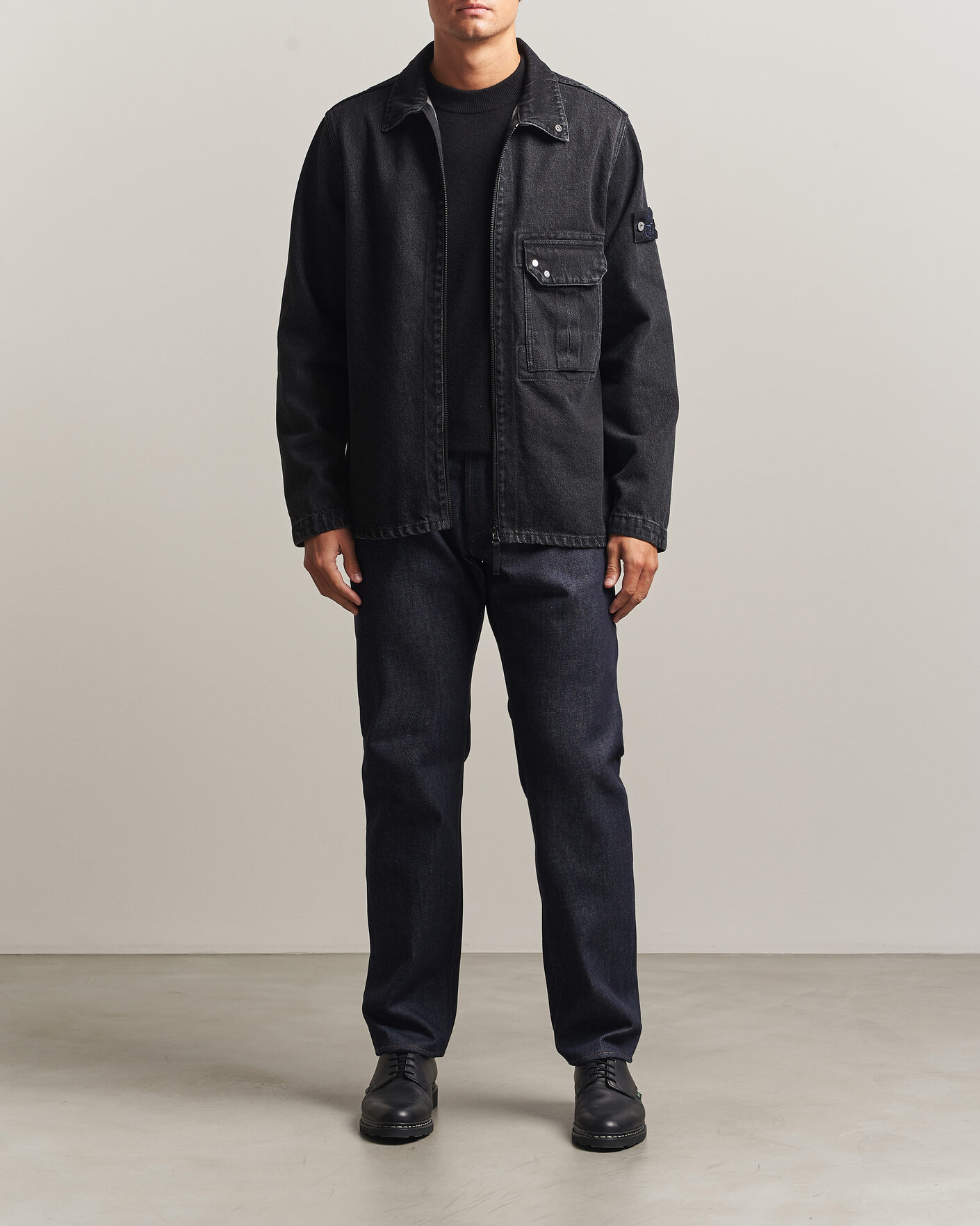 Men | Jeans | Stone Island | Regular Straight Fit Indigo Jeans Blue Raw