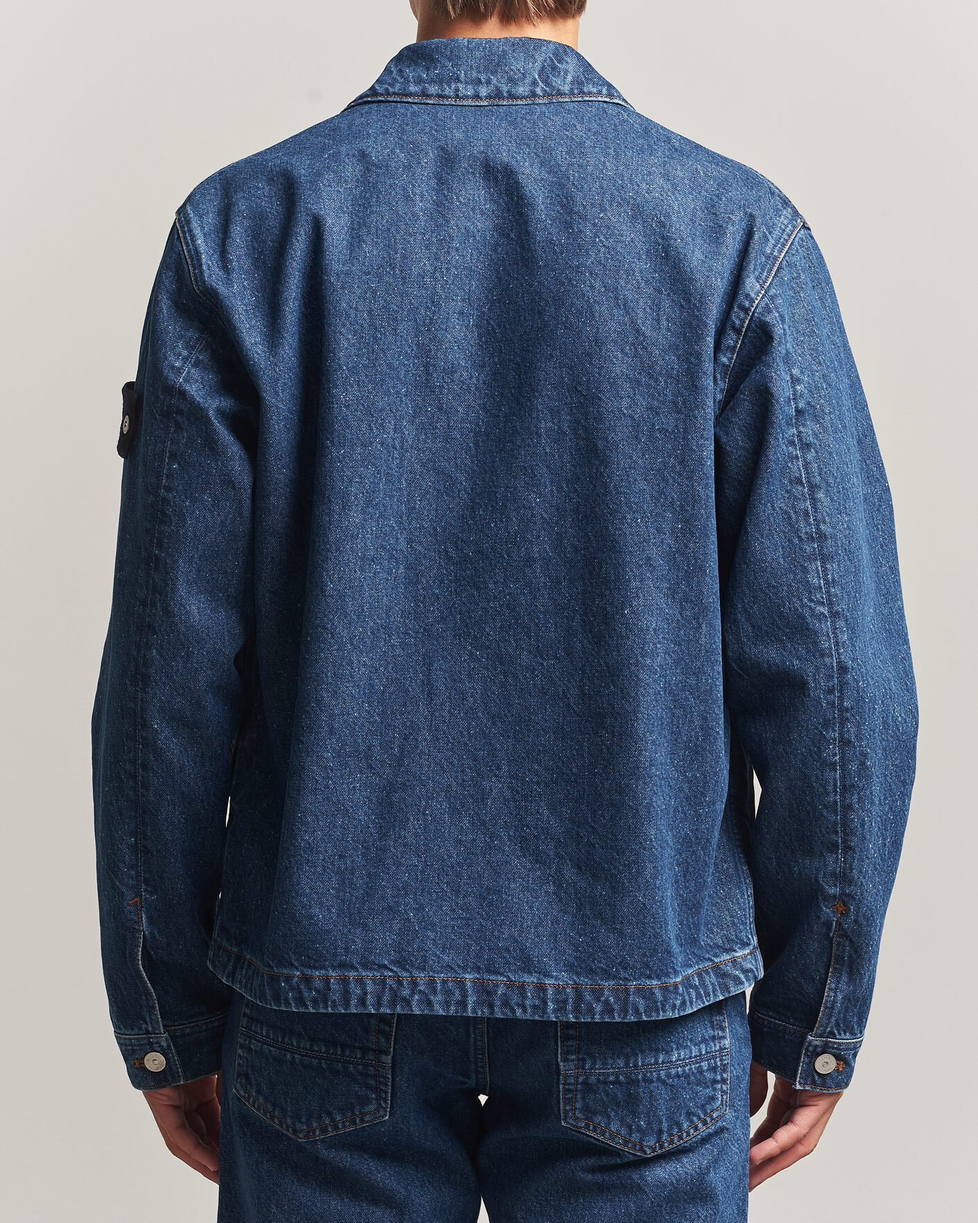 Men | Coats & Jackets | Stone Island | Indigo Denim Coach Jacket Blue Medium Wash
