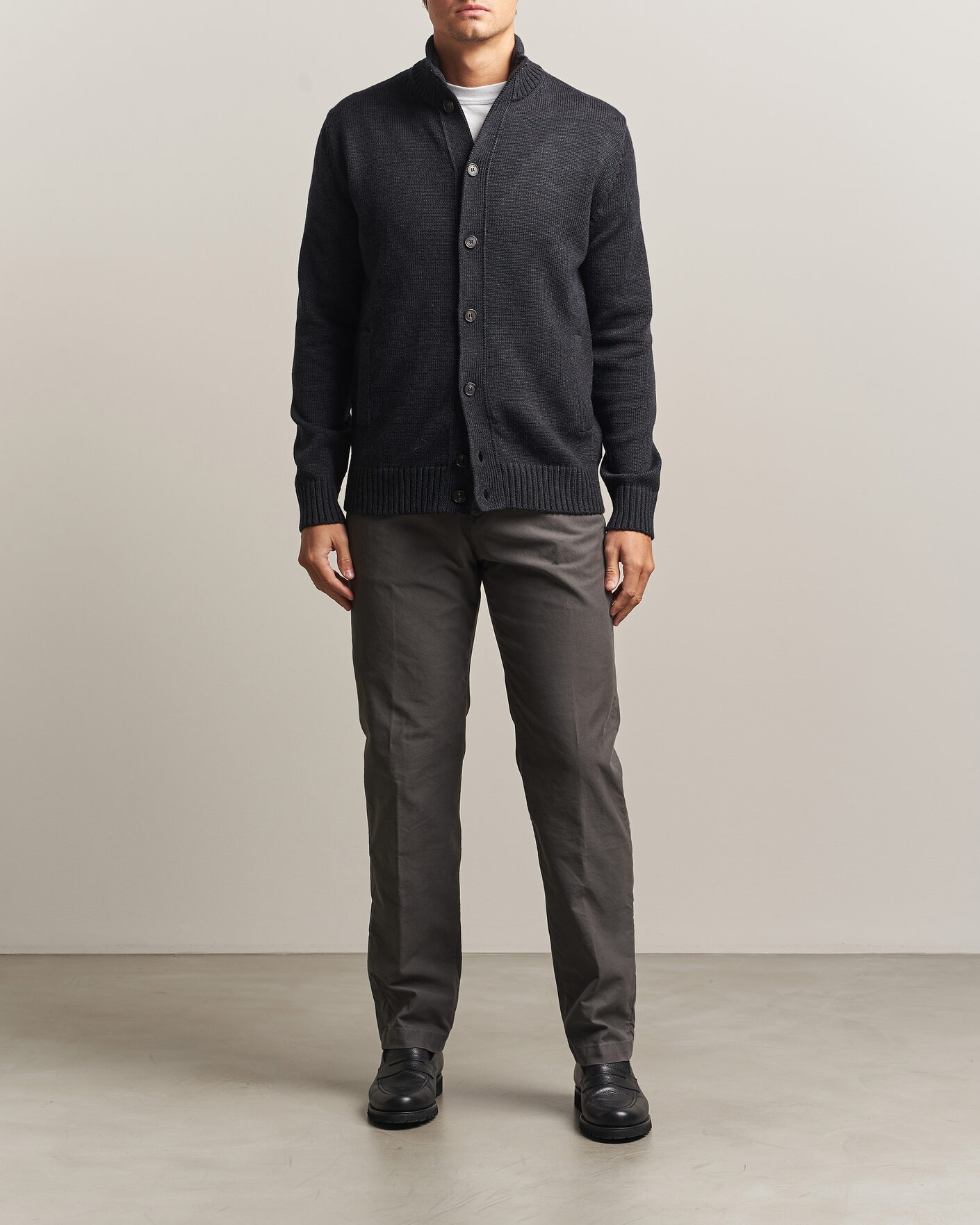 Men | Sweaters & Knitwear | Zanone | Virgin Merino Wool Chioto Grey Melange