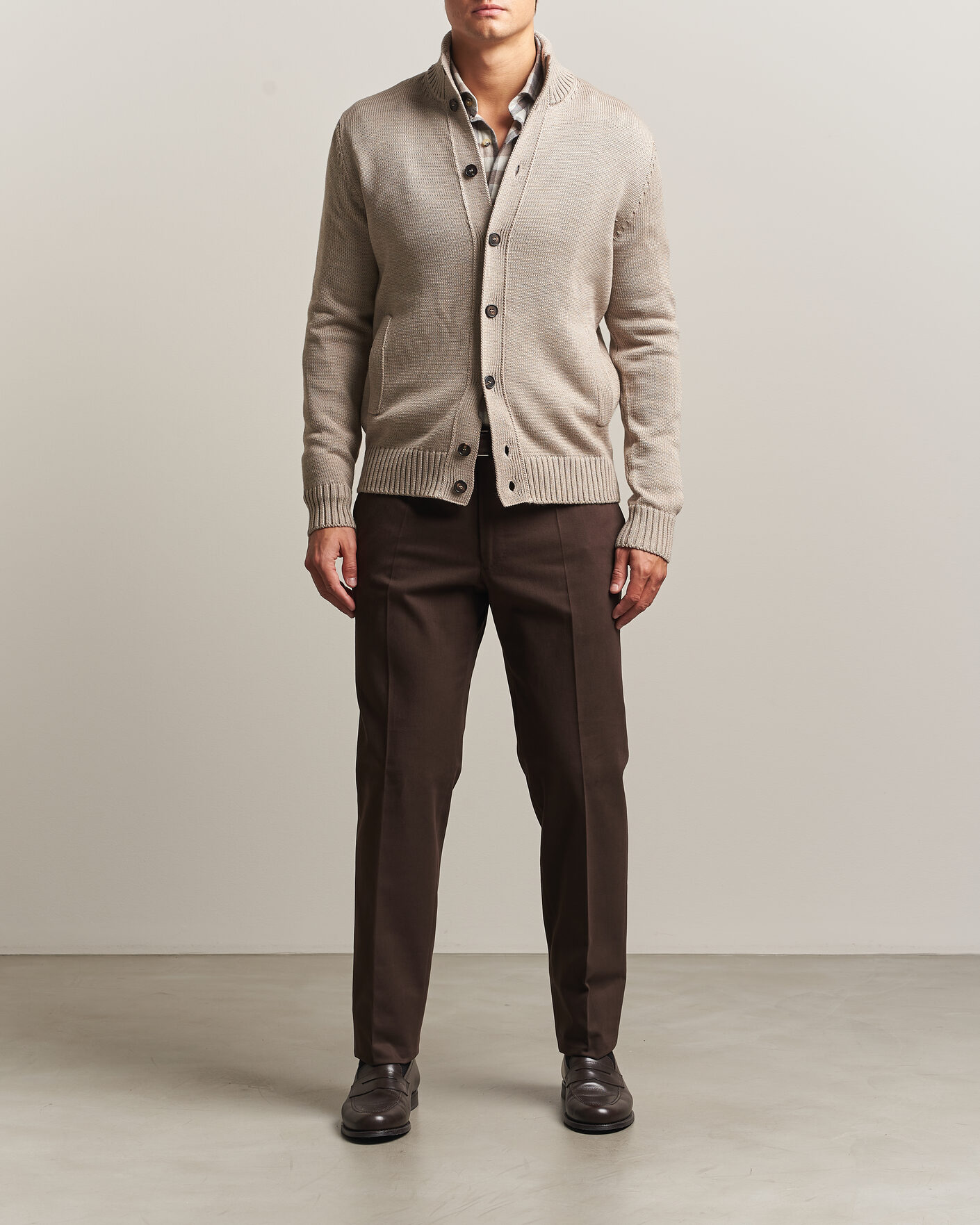 Zanone Virgin Merino Wool Chioto Beige at CareOfCarl.com
