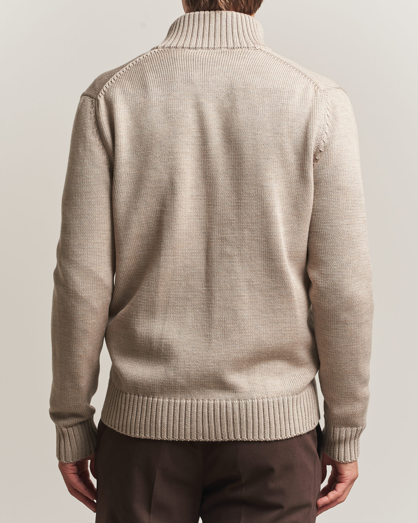 Men | Sweaters & Knitwear | Zanone | Virgin Merino Wool Chioto Beige