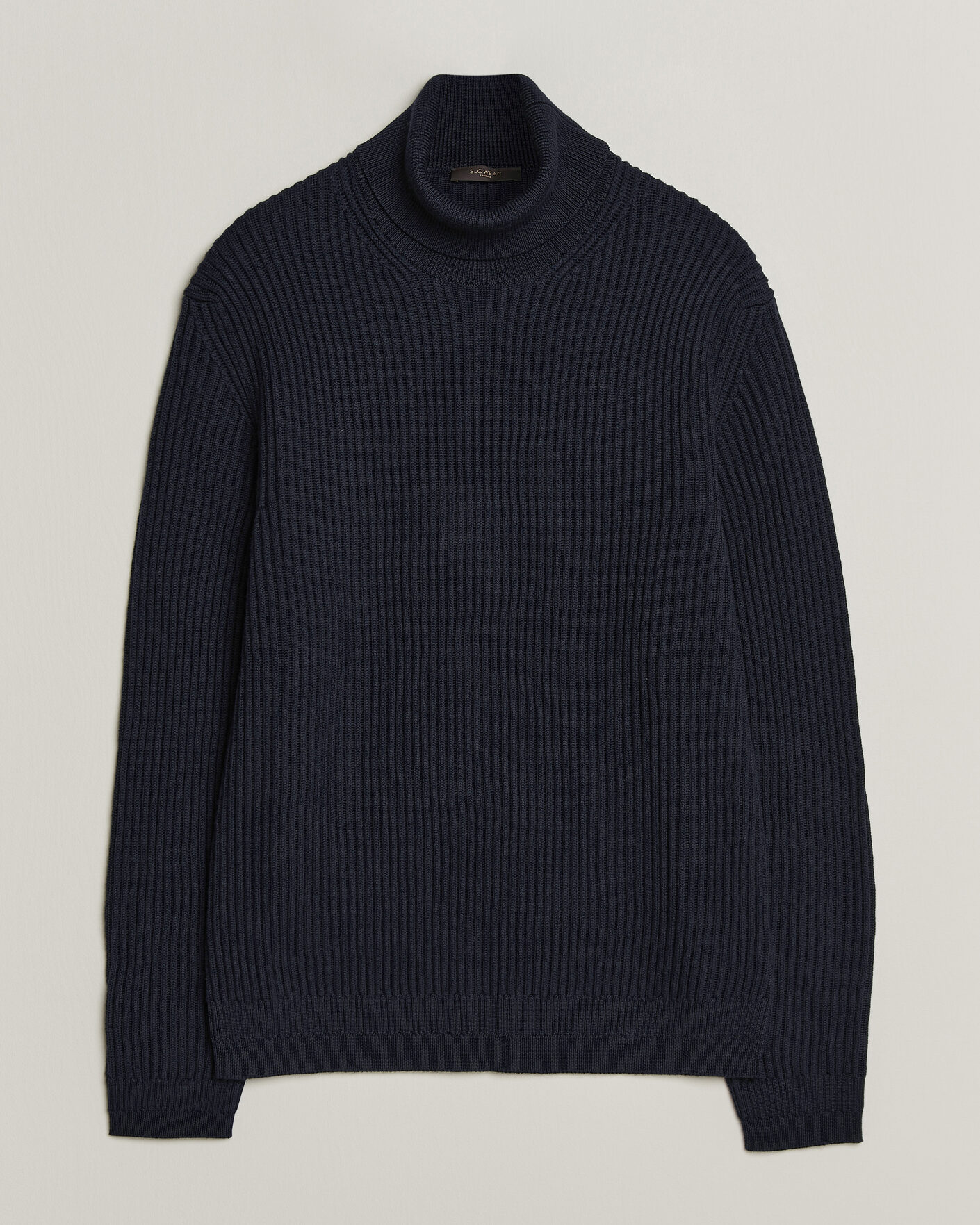 Men | Sweaters & Knitwear | Zanone | Fishermans Rib Rollneck Navy