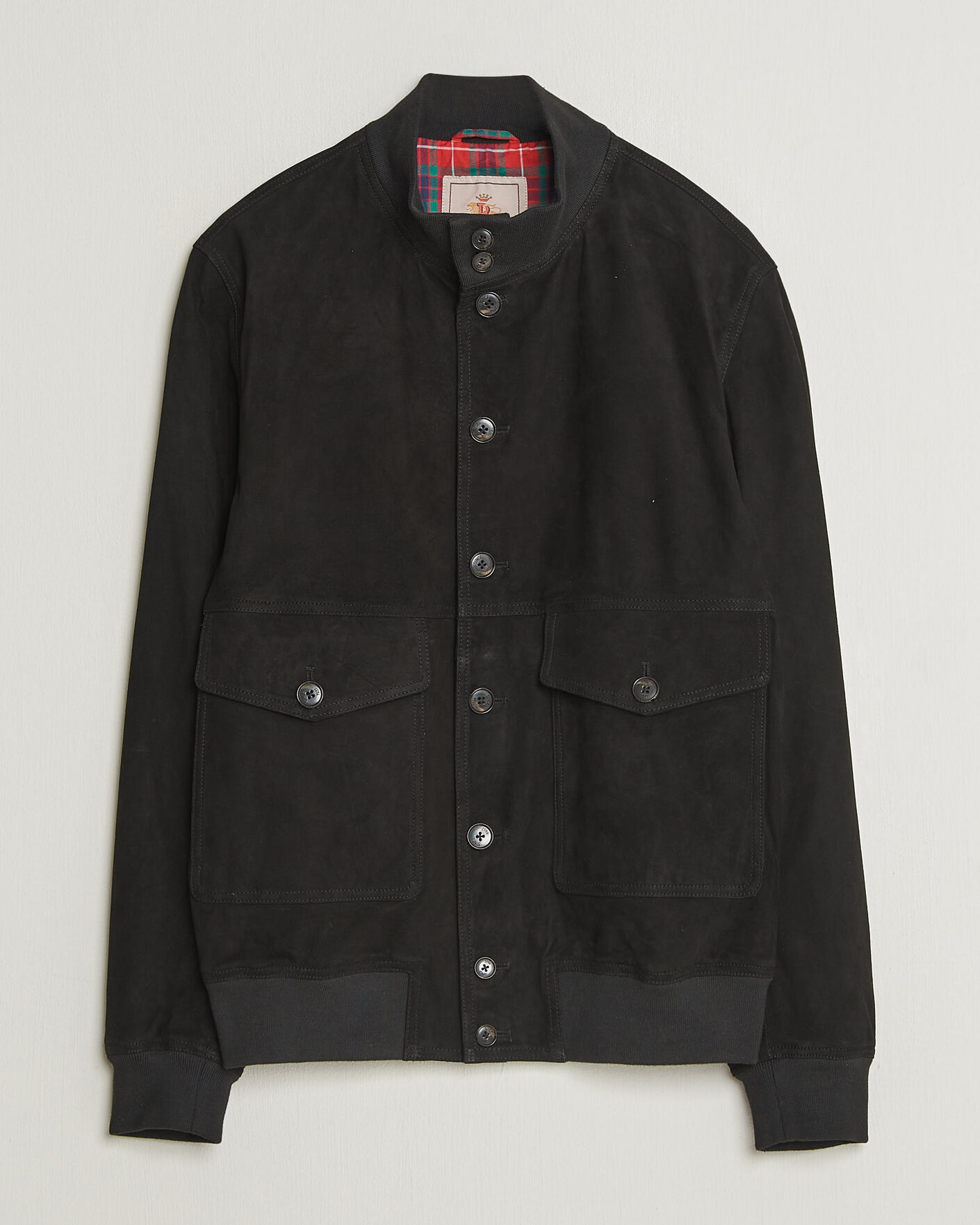 Men | Coats & Jackets | Baracuta | Suede Blouson Jacket Black