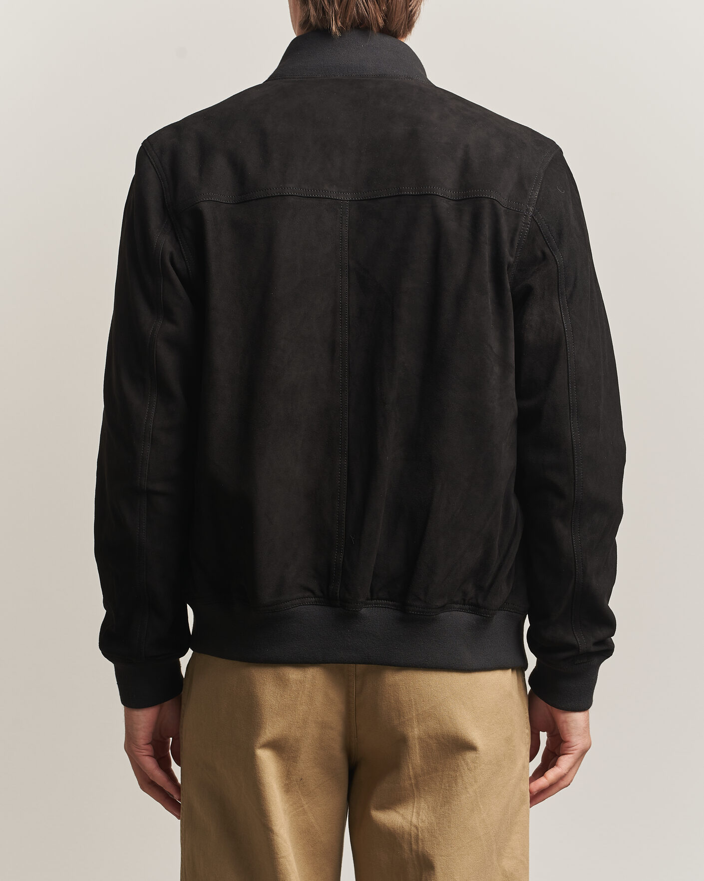 Men | Coats & Jackets | Baracuta | Suede Blouson Jacket Black