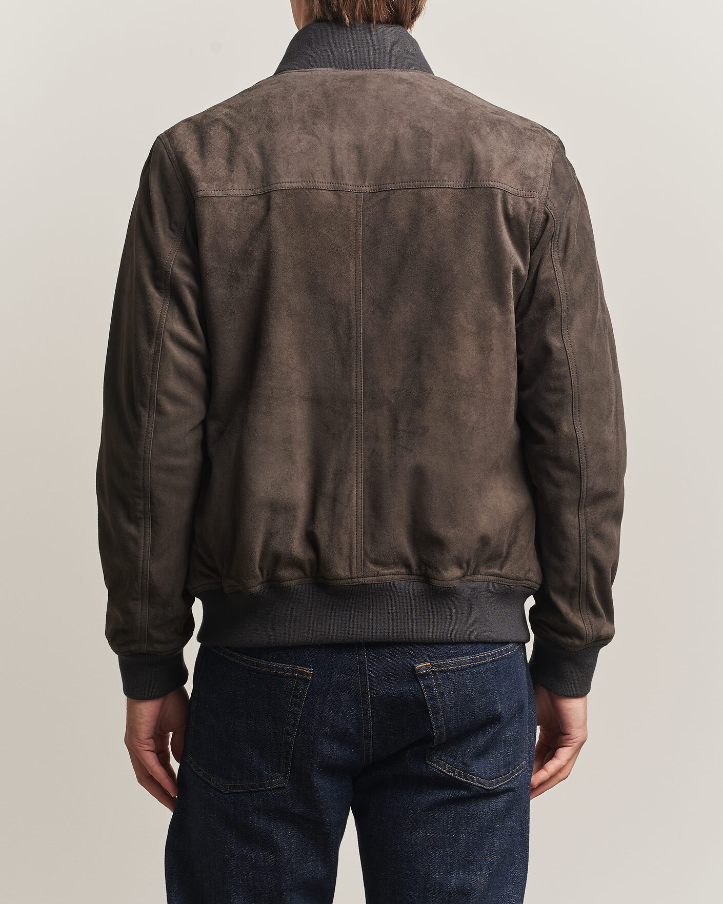 Men | Coats & Jackets | Baracuta | Suede Blouson Jacket December Sky