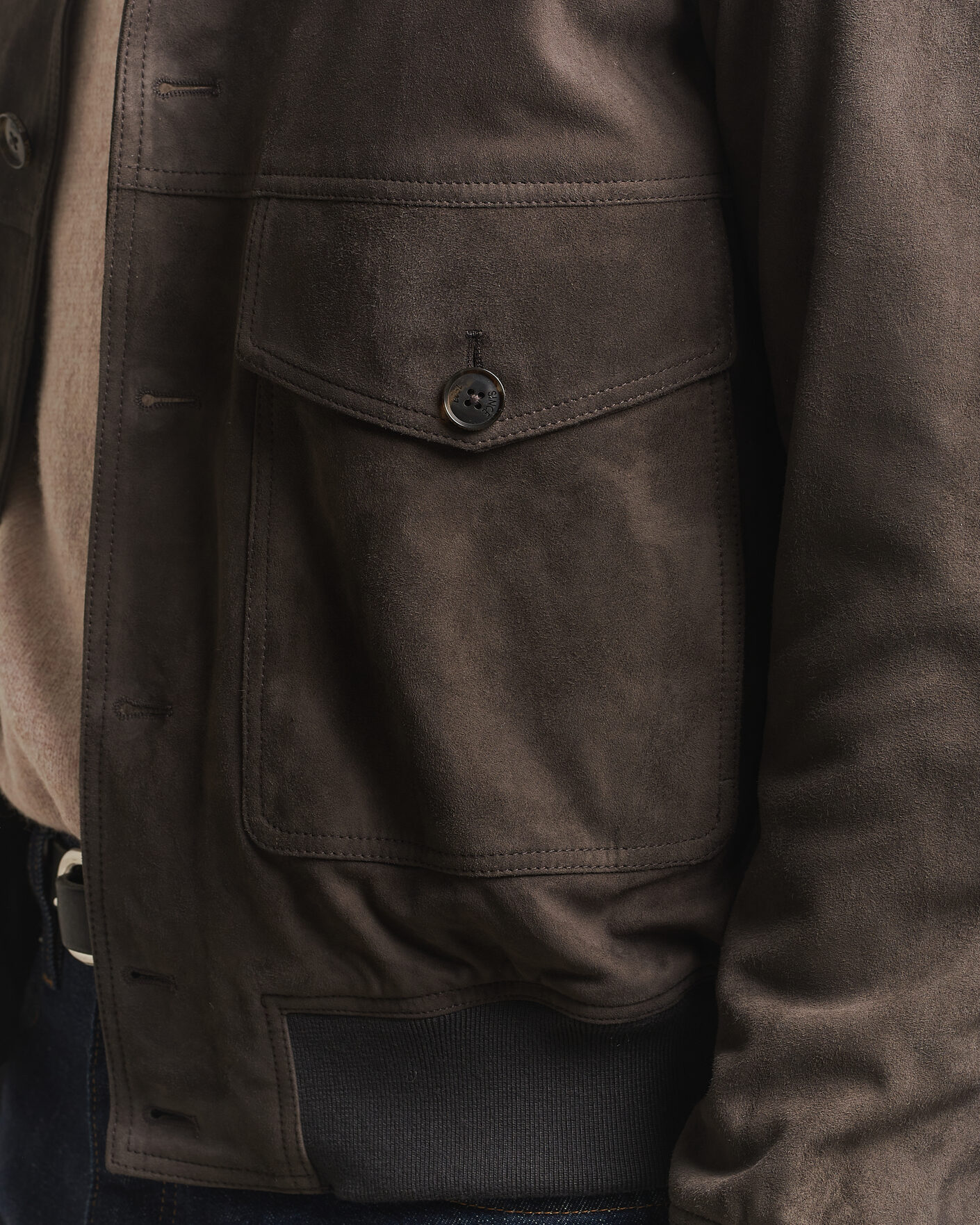 Men | Coats & Jackets | Baracuta | Suede Blouson Jacket December Sky