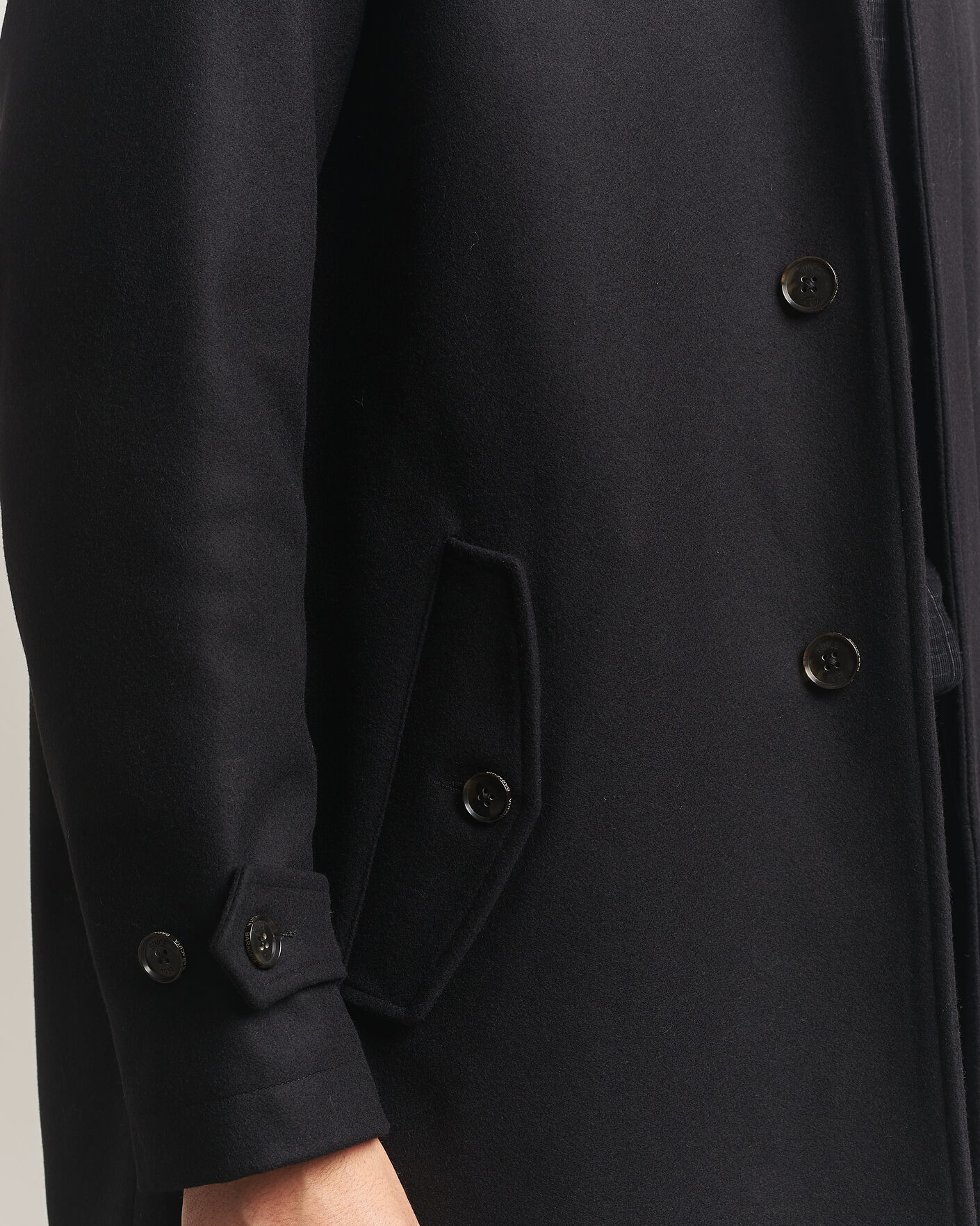 Men | Coats & Jackets | Baracuta | G10 Melton Wool Coat Black