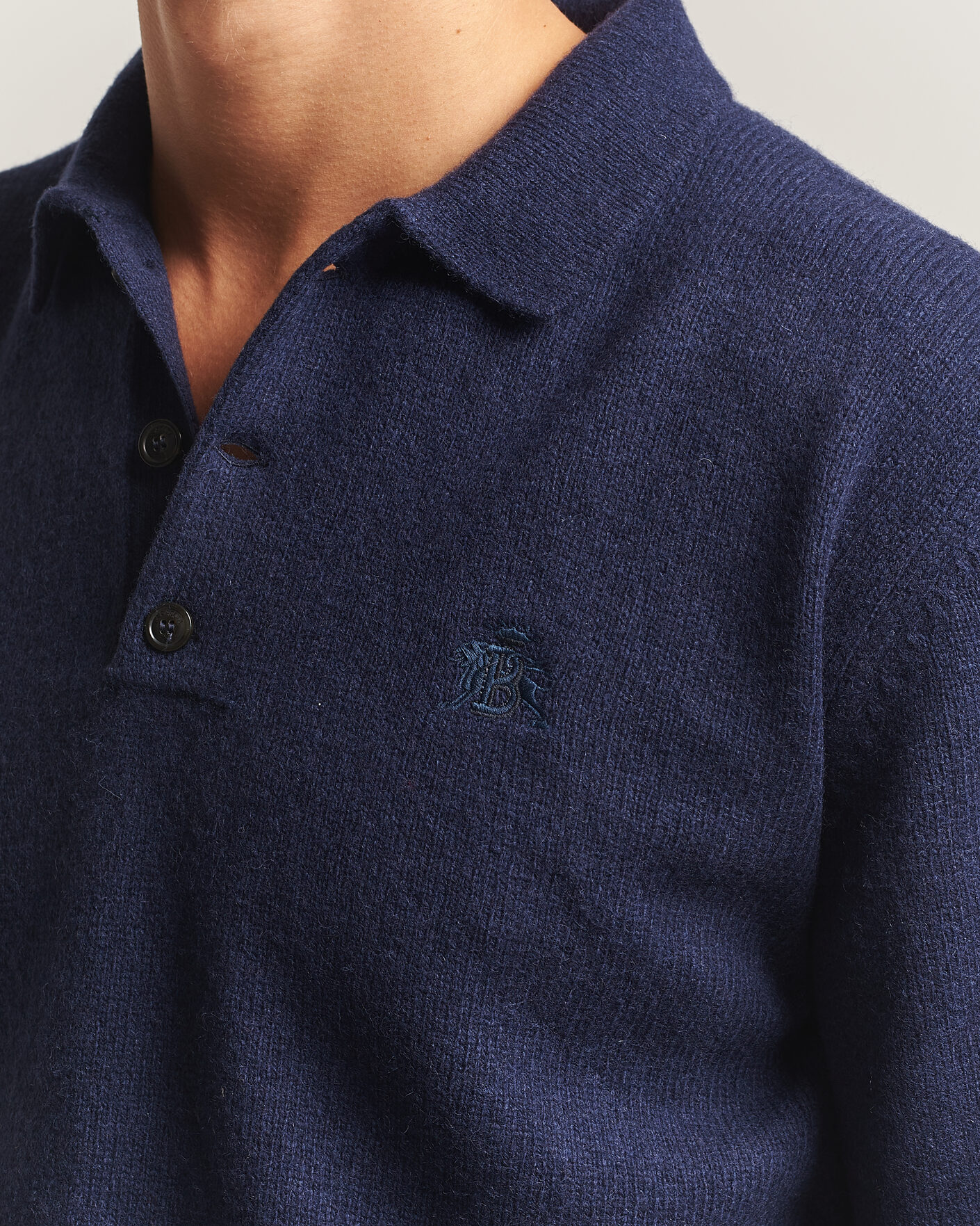 Men | Sweaters & Knitwear | Baracuta | Shetland Polo Navy
