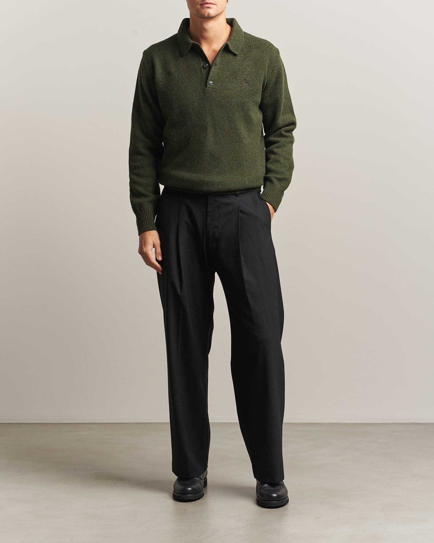 Men | Sweaters & Knitwear | Baracuta | Shetland Polo Beech