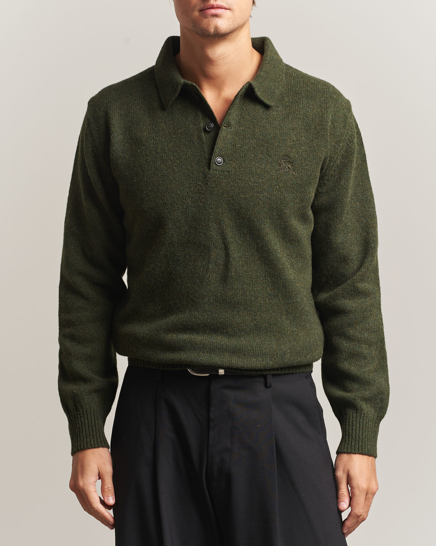 Men | Sweaters & Knitwear | Baracuta | Shetland Polo Beech