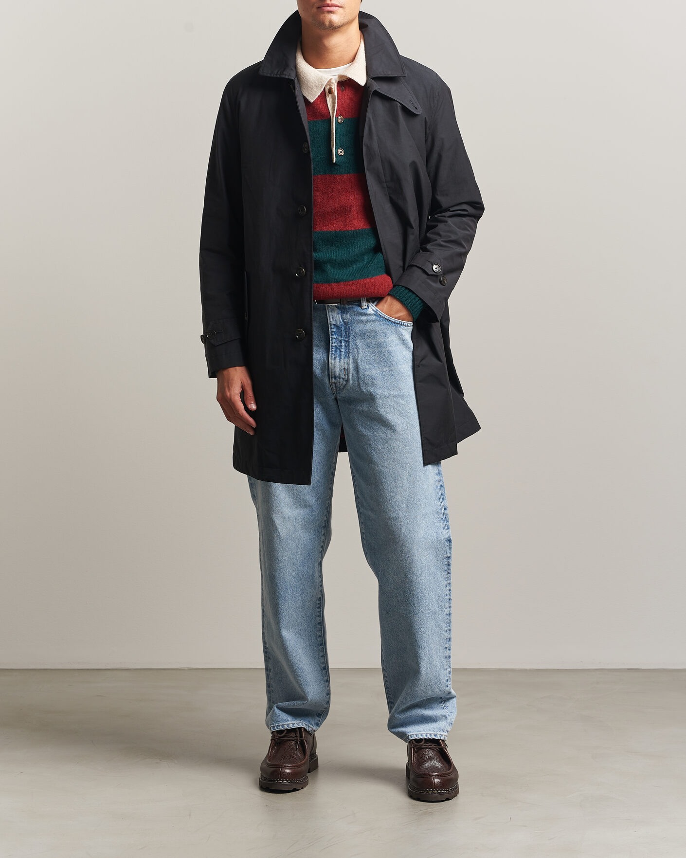 Men | Coats & Jackets | Baracuta | G10 Detachable Cloth Coat Dark Navy