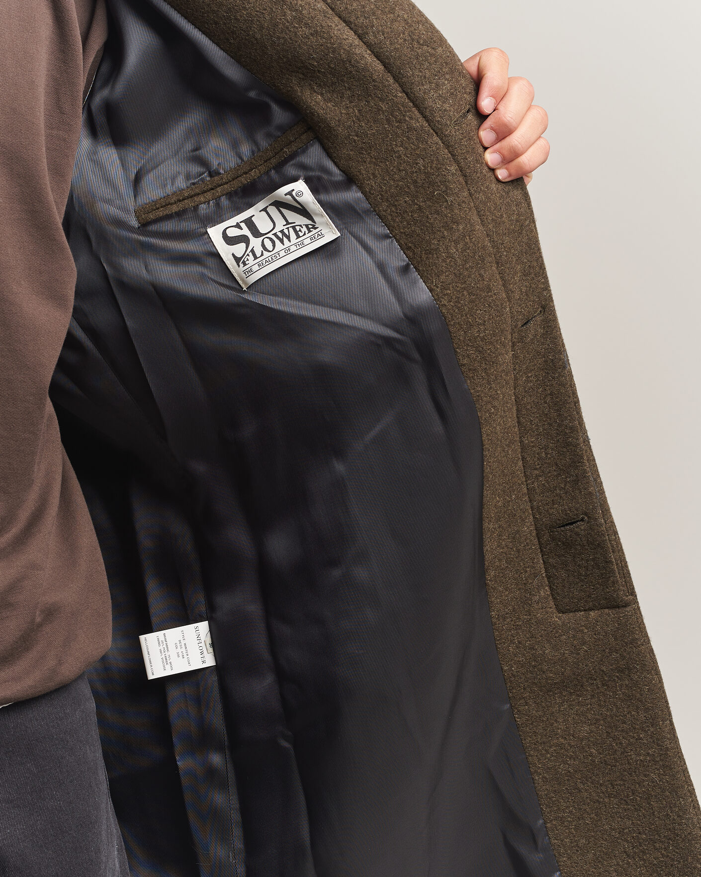Men | Coats & Jackets | Sunflower | Wool Blend Winter Coat Green Moss