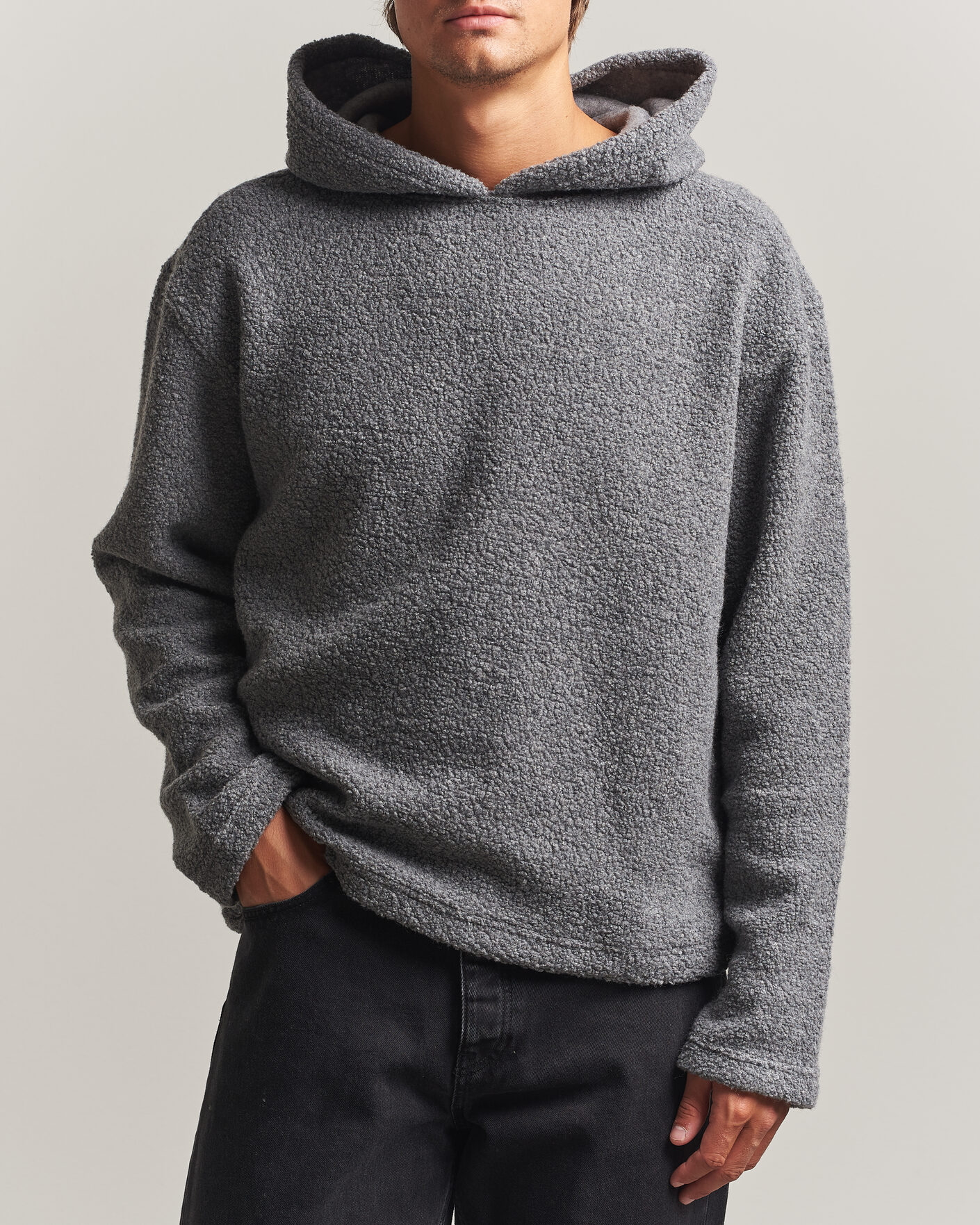 Men | Sweaters & Knitwear | Sunflower | Wool Hoodie Grey Melange