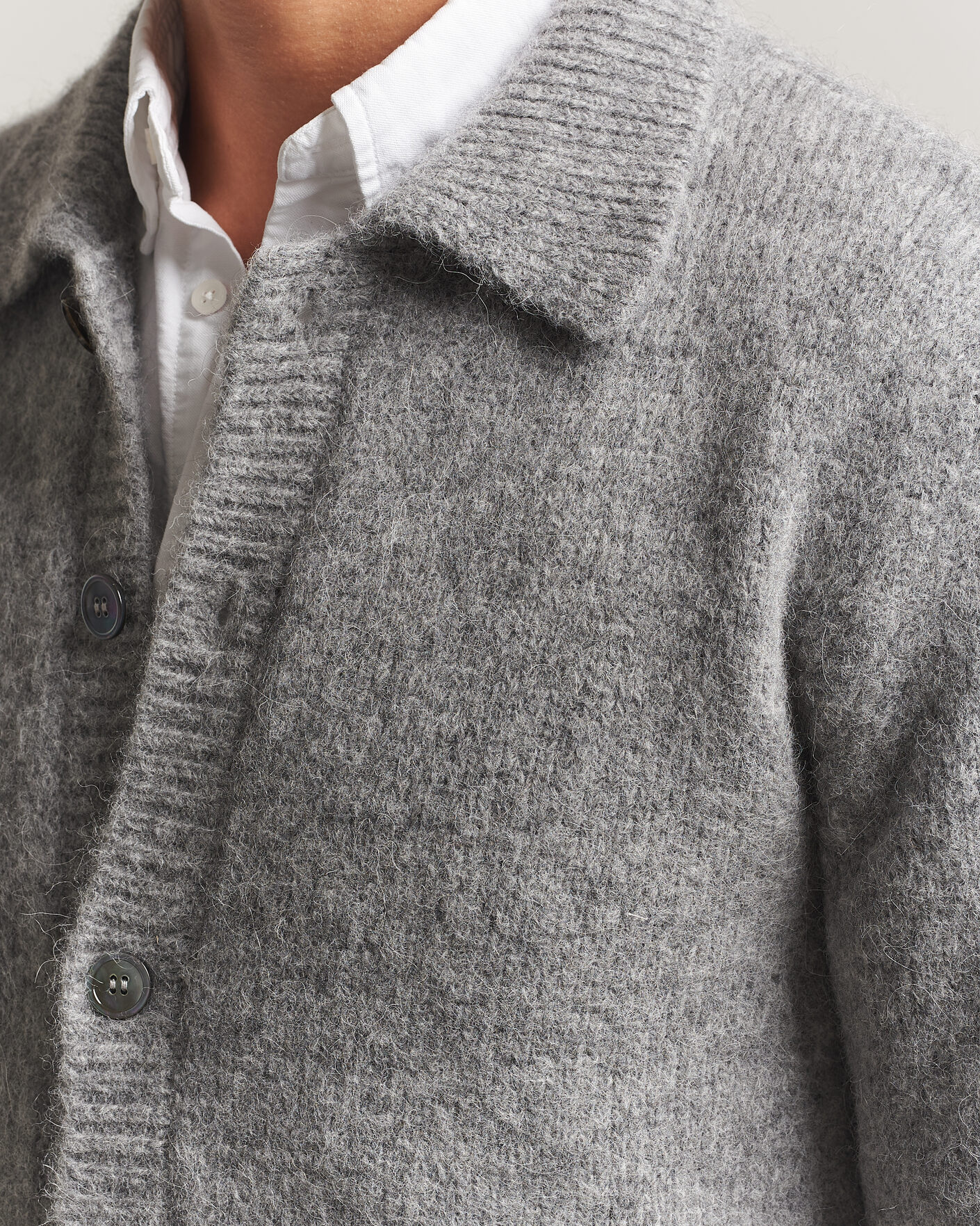 Men | Sweaters & Knitwear | Sunflower | Alpacka Cardigan Grey Melange