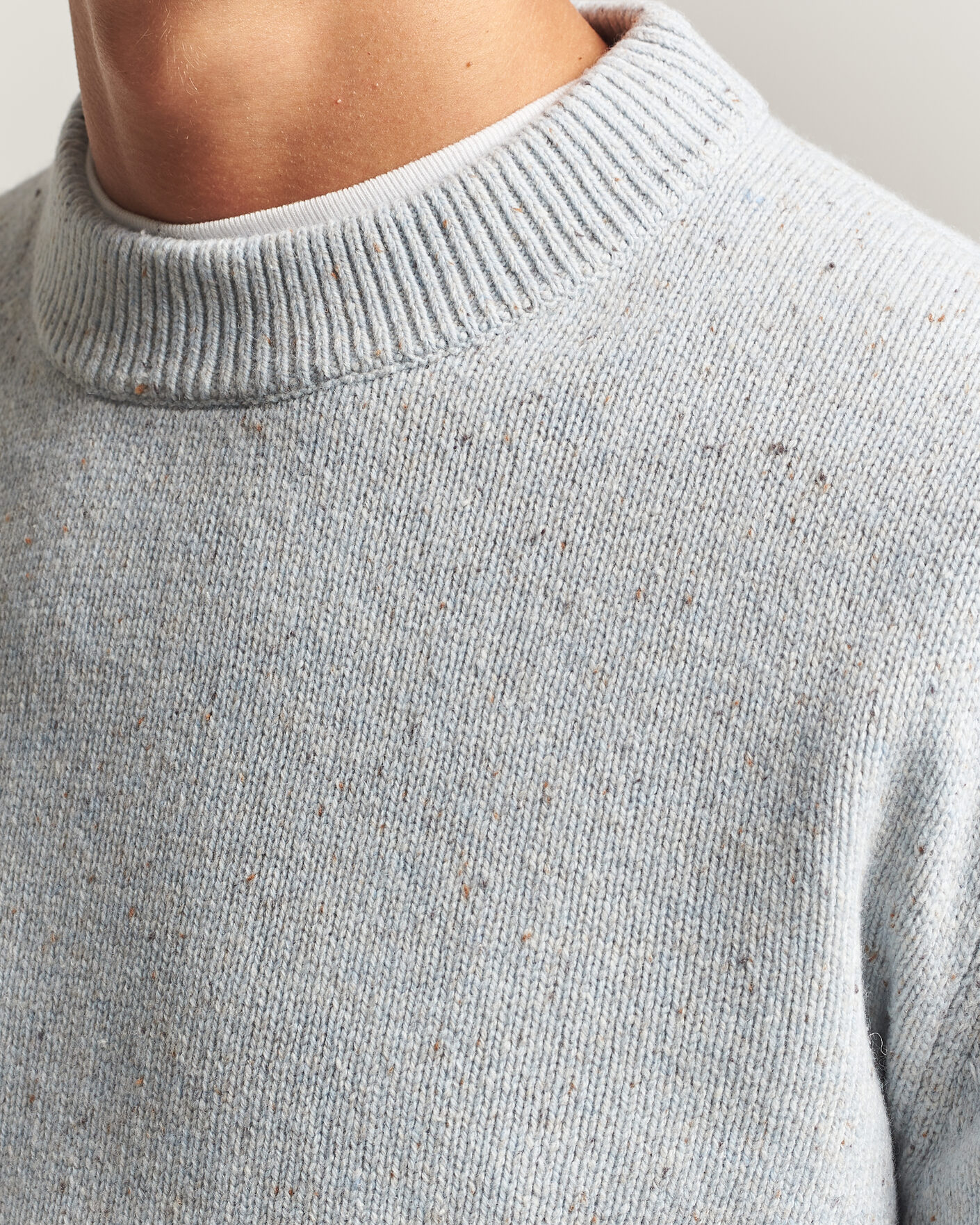 Men | Sweaters & Knitwear | Sunflower | Moon Donegal Sweater Light Blue