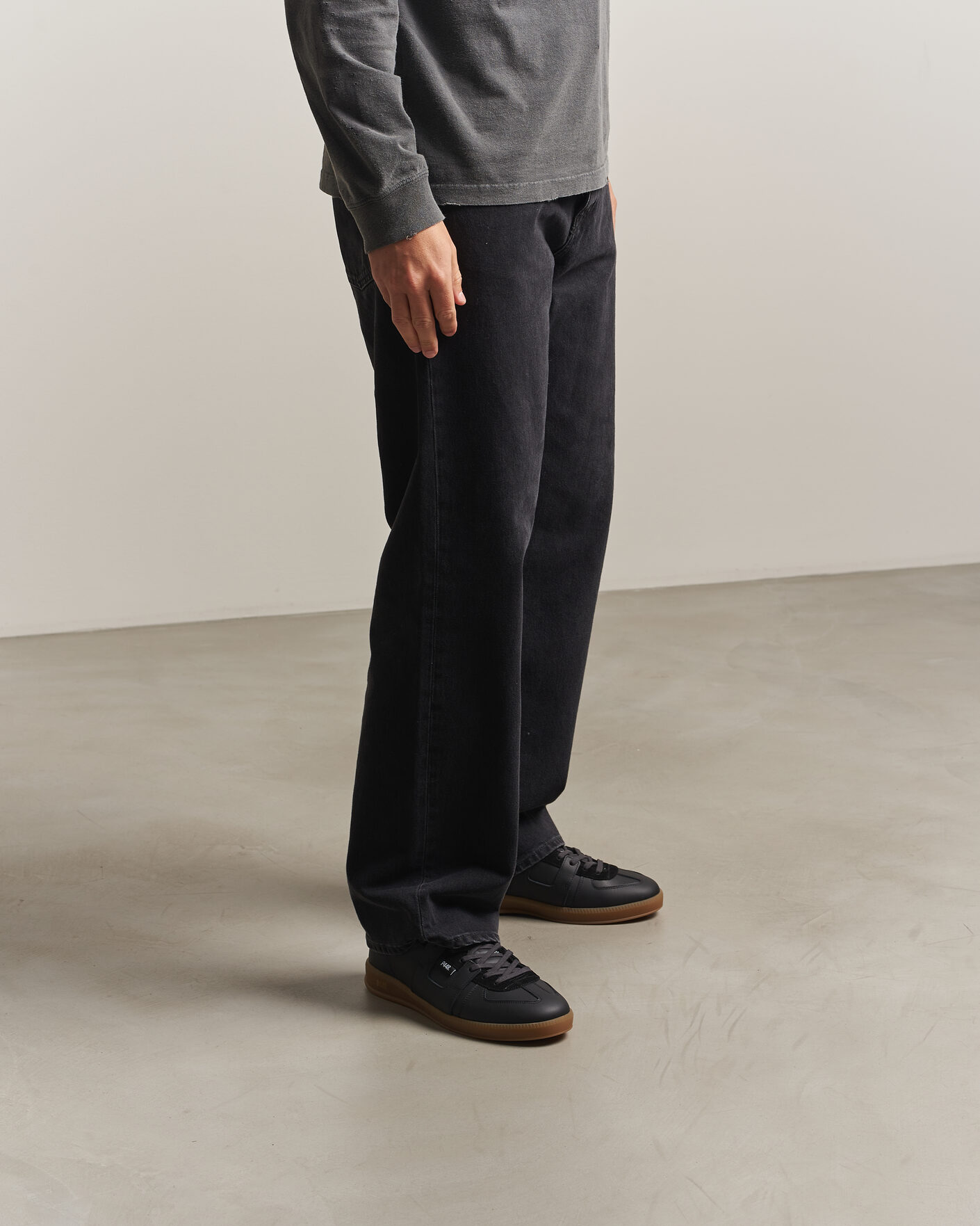 Men | Sneakers | P448 | Monza Leather/Suede Sneaker Black