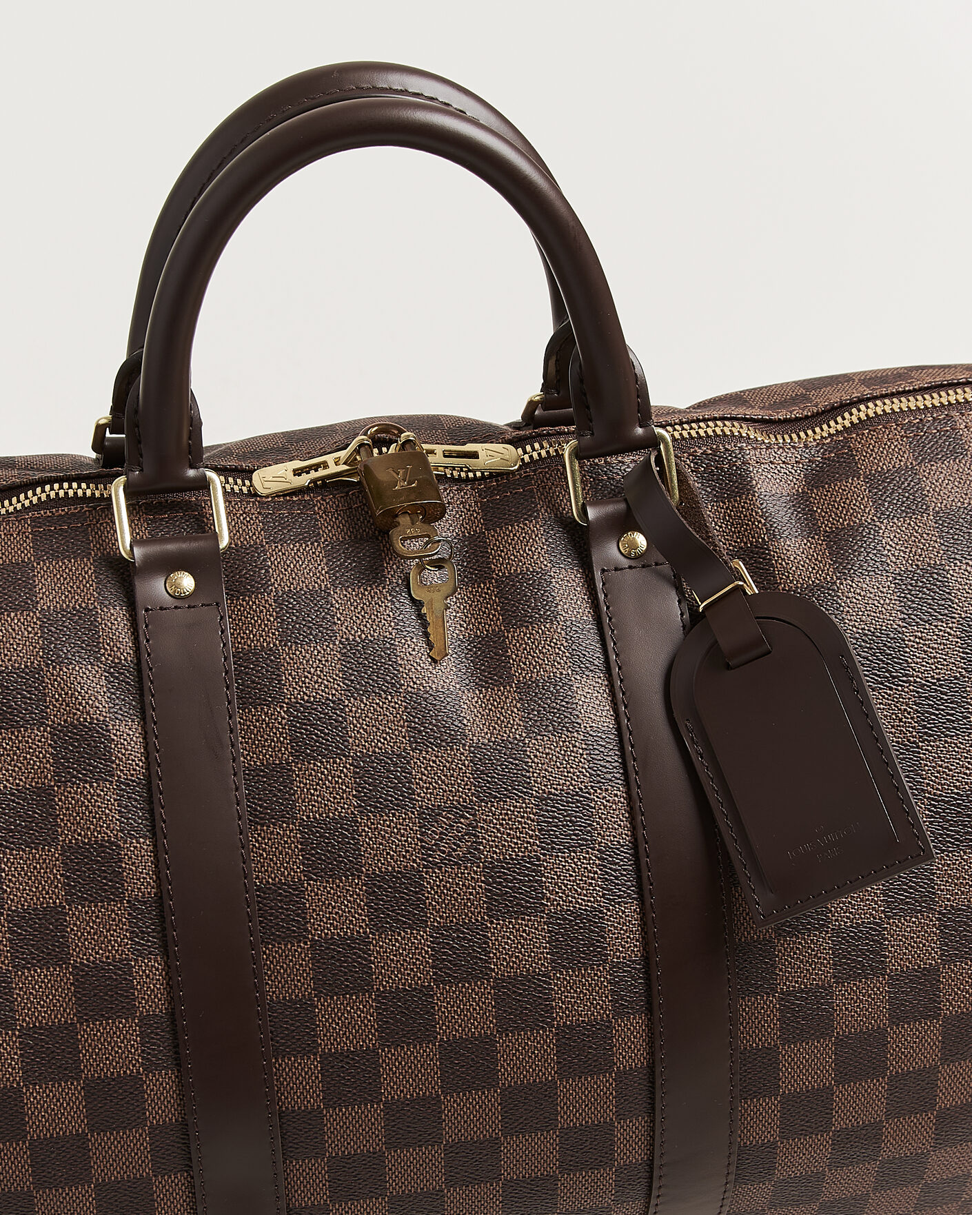 Men | Pre-Owned & Vintage Bags | Louis Vuitton Pre-Owned | Keepall 50 Damier Ebene