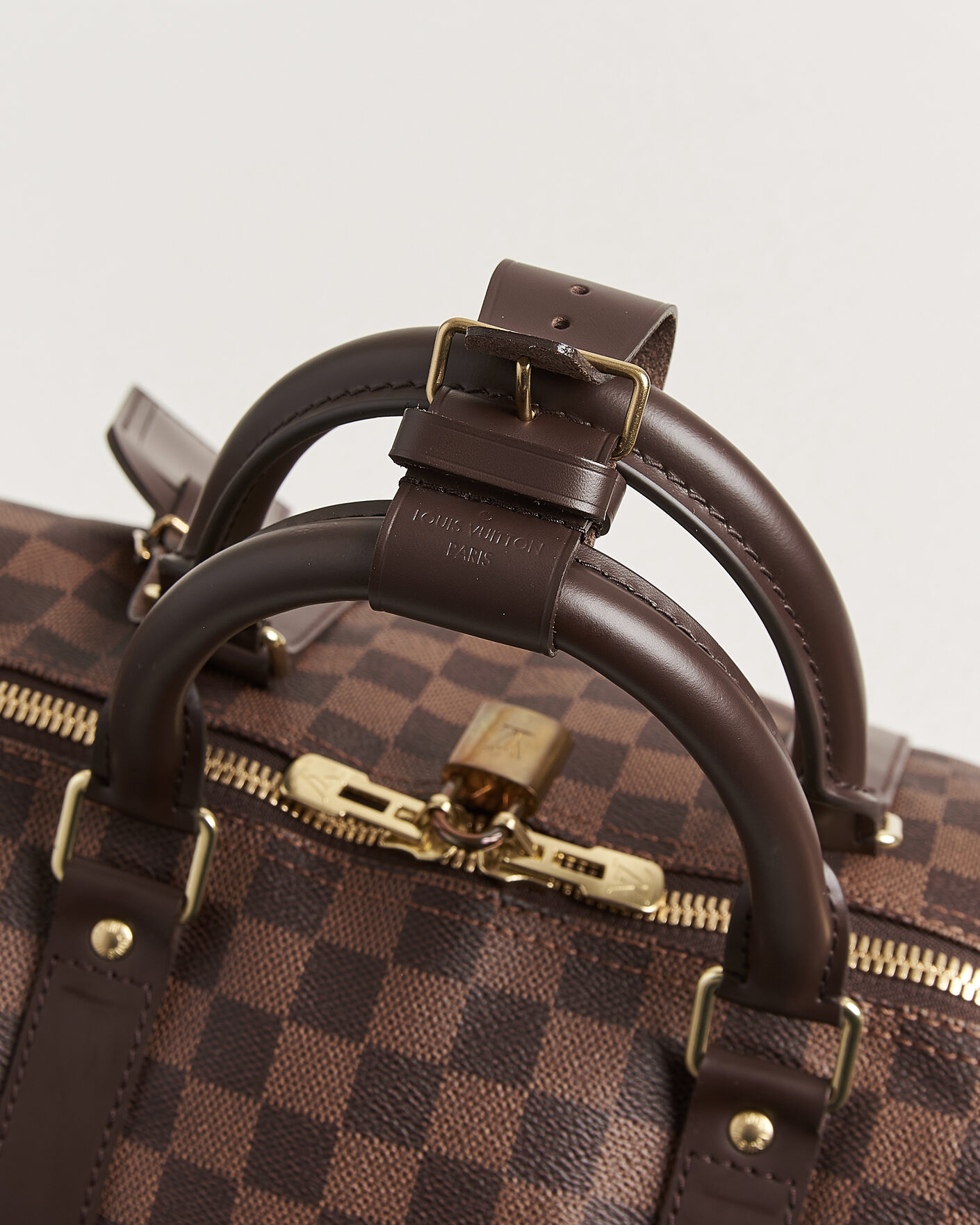 Men | Pre-Owned & Vintage Bags | Louis Vuitton Pre-Owned | Keepall 50 Damier Ebene