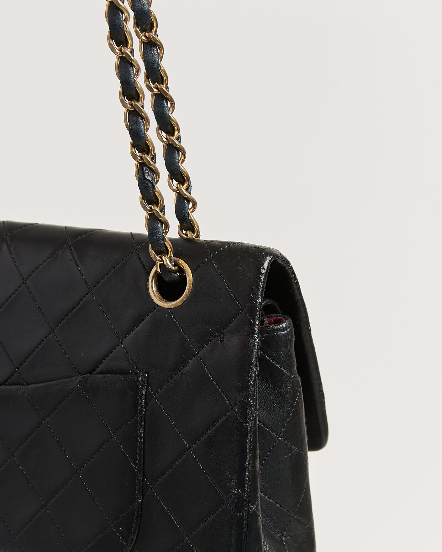 Men | Pre-Owned & Vintage Bags | Chanel Pre-Owned | Classic Medium Double Flap Bag Lambskin Black