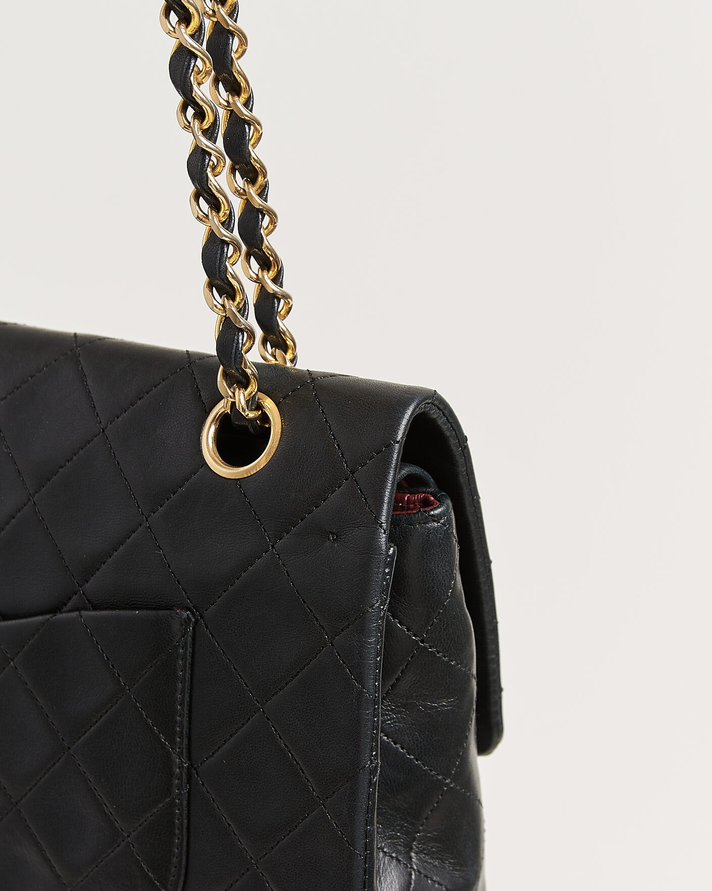 Men | Pre-Owned & Vintage Bags | Chanel Pre-Owned | Classic Medium Double Flap Bag Lambskin Black