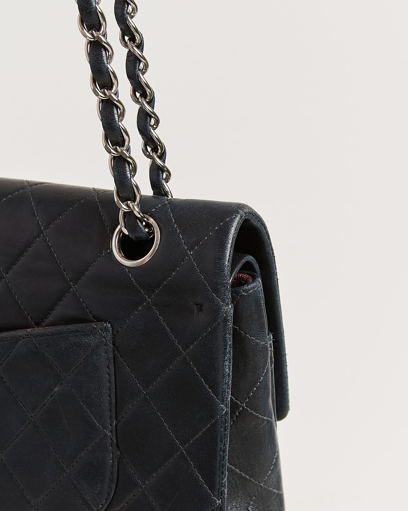 Men | Pre-Owned & Vintage Bags | Chanel Pre-Owned | Classic Medium Double Flap Bag Lambskin Black
