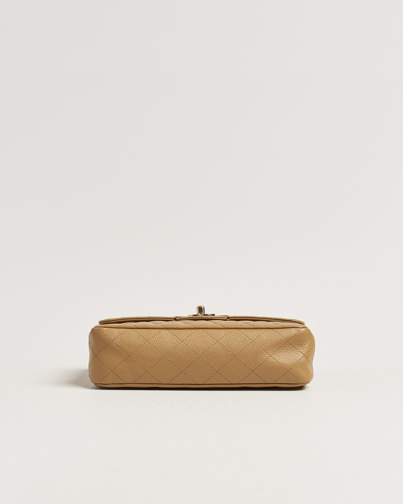 Men | Pre-Owned & Vintage Bags | Chanel Pre-Owned | Classic Small Double Flap Bag Caviar Leather Beige
