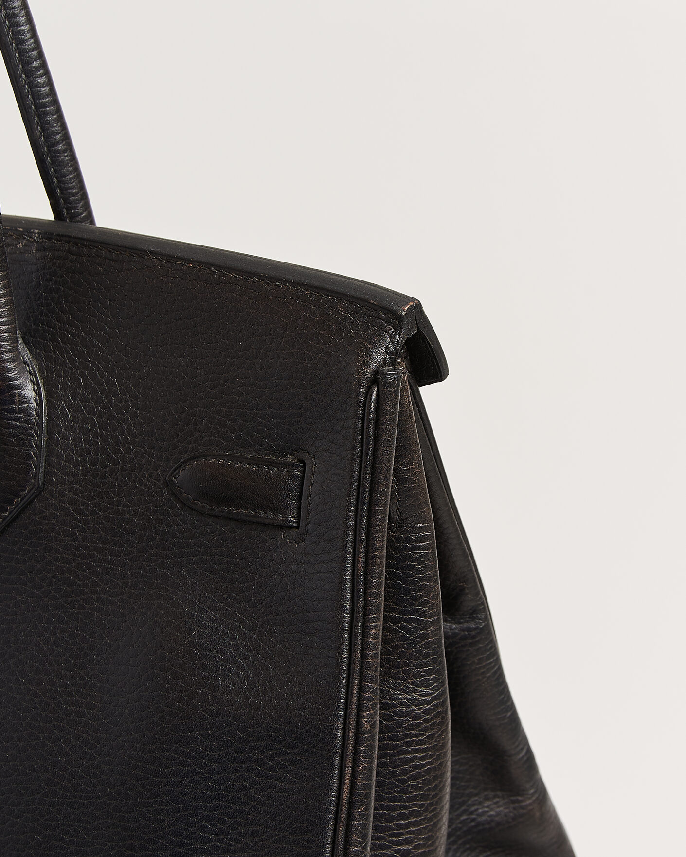 Men | Pre-Owned & Vintage Bags | Hermès Pre-Owned | Birkin 35 Retourné Ardennes Leather Black