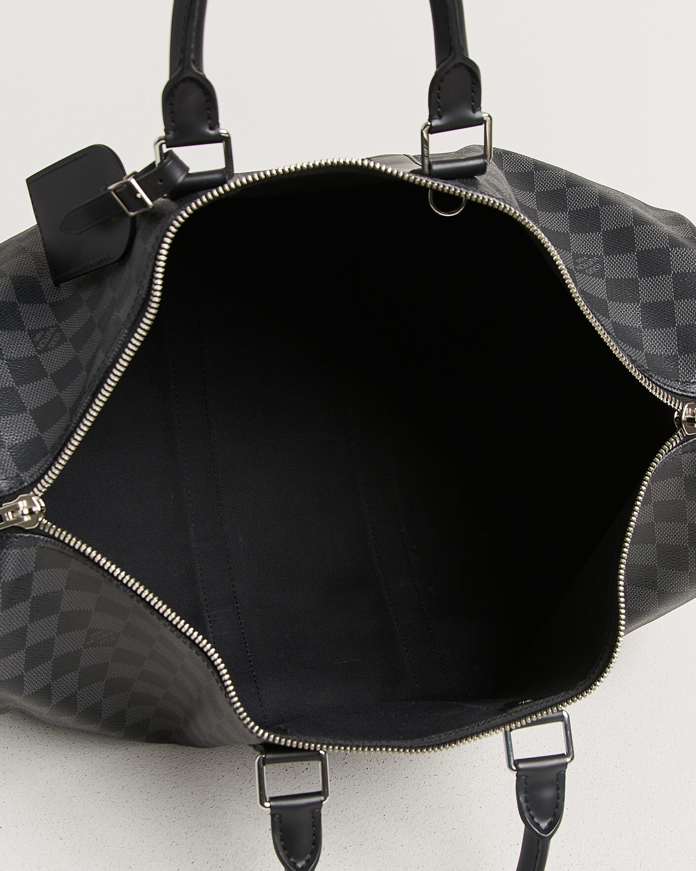 Men | Pre-Owned & Vintage Bags | Louis Vuitton Pre-Owned | Keepall 45 Bandouliére Damier graphite