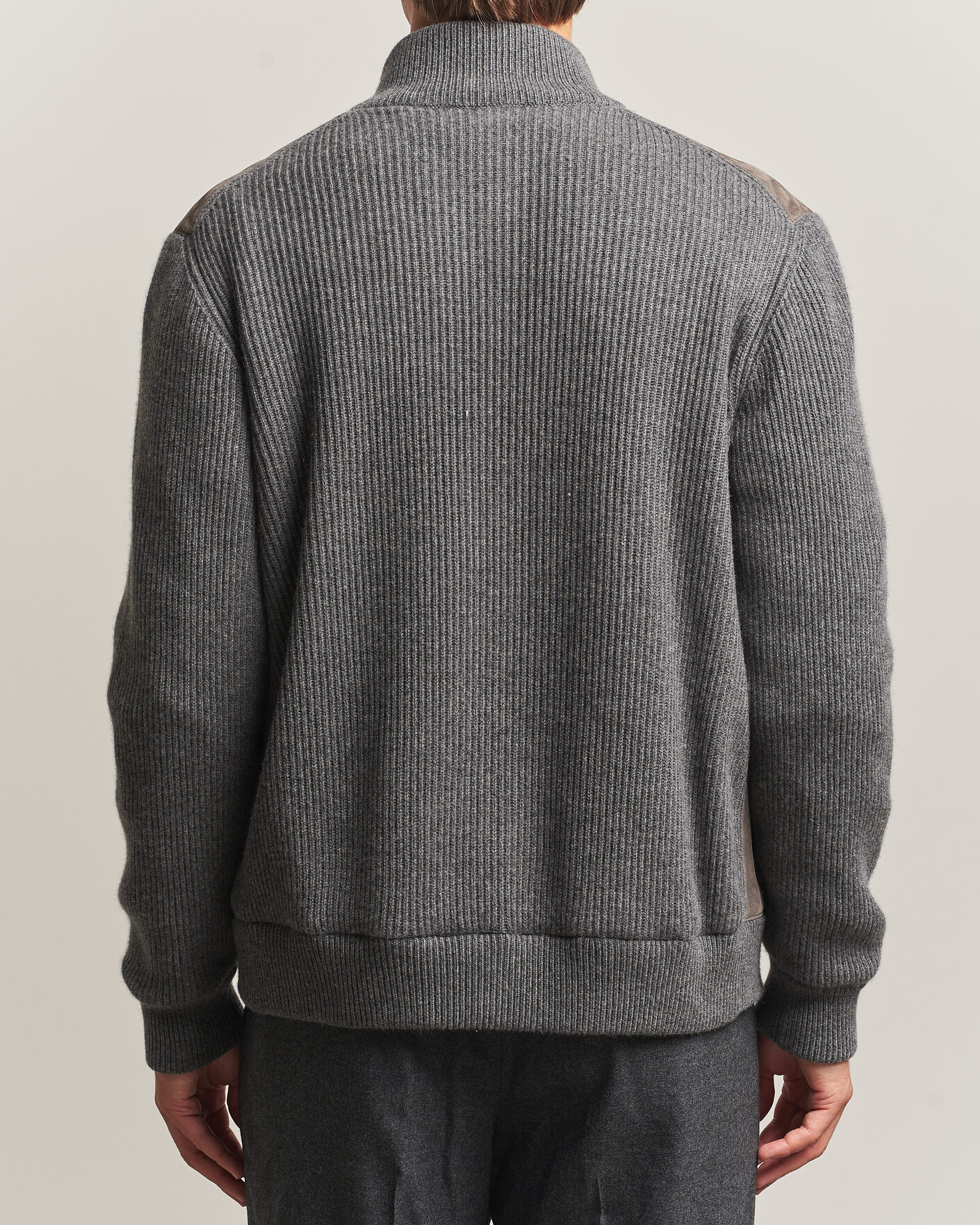 Men | Coats & Jackets | Brunello Cucinelli | Cashmere/Suede Down Jacket Grey Melange