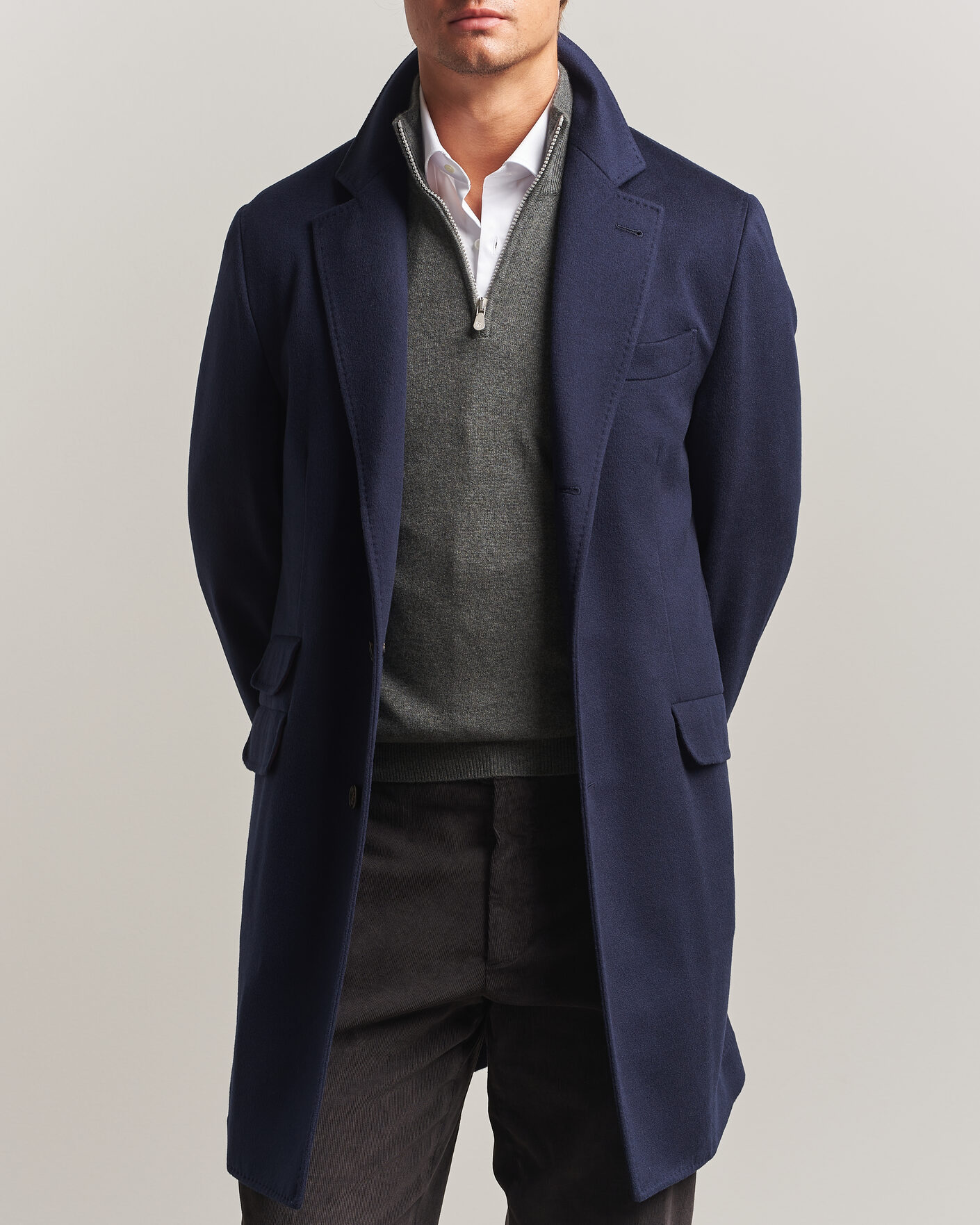 BRUNELLO CUCINELLI ウールカシミヤ　ネイビー46 BRUNELLO CUCINELLI ウールカシミヤ ネイビー46 Brunello Cucinelli