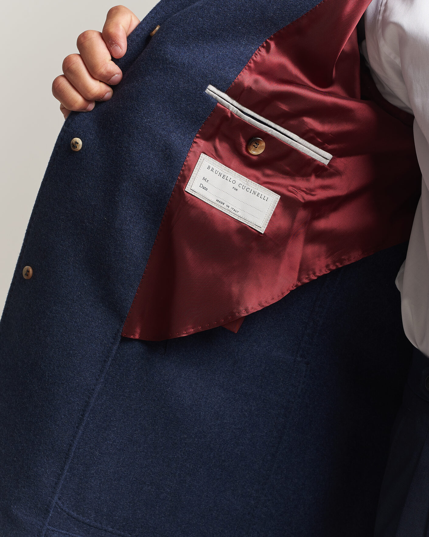 Brunello Cucinelli Cashmere City Jacket Navy at CareOfCarl.com