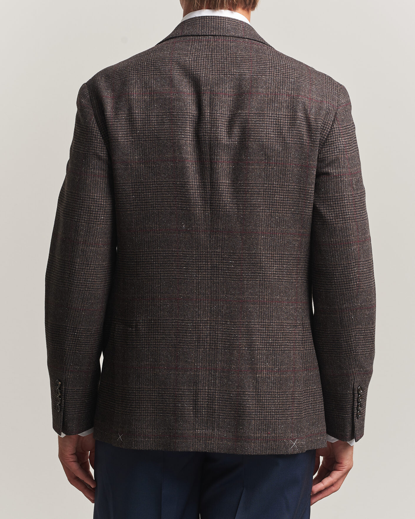 Men | Blazers | Brunello Cucinelli | Cashmere/Silk Prince Of Wales Blazer Dark Brown