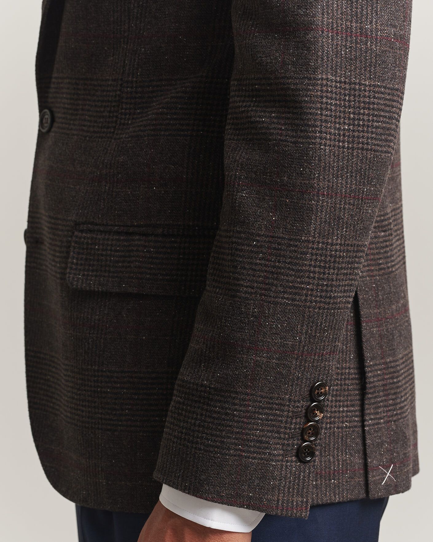 Men | Blazers | Brunello Cucinelli | Cashmere/Silk Prince Of Wales Blazer Dark Brown