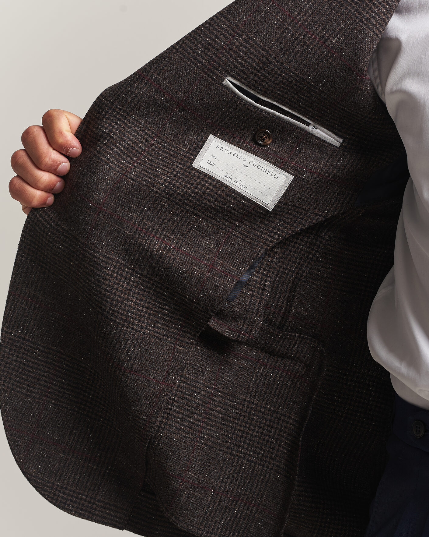 Men | Blazers | Brunello Cucinelli | Cashmere/Silk Prince Of Wales Blazer Dark Brown