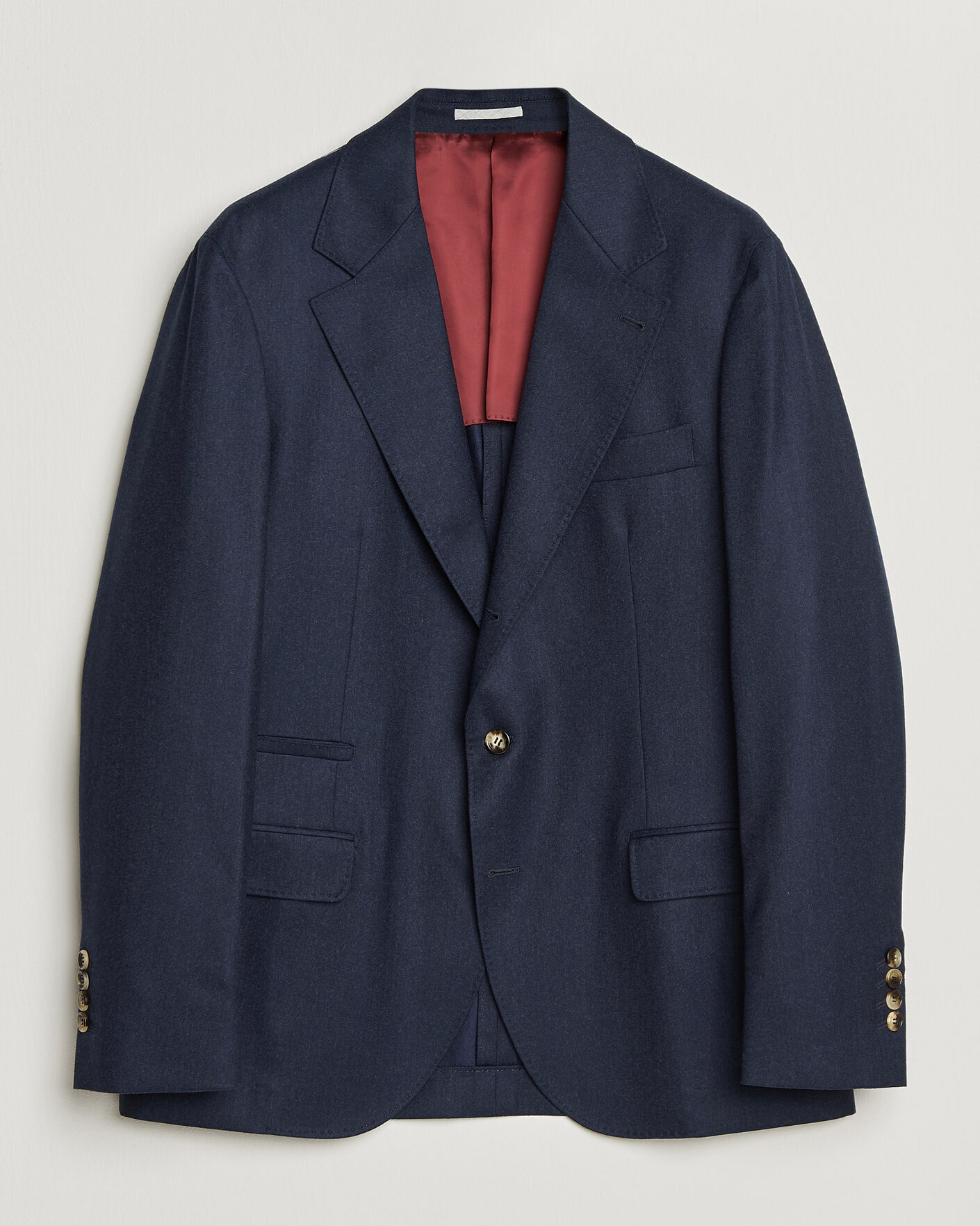 Men | Blazers | Brunello Cucinelli | Wool Flannel Blazzer Navy