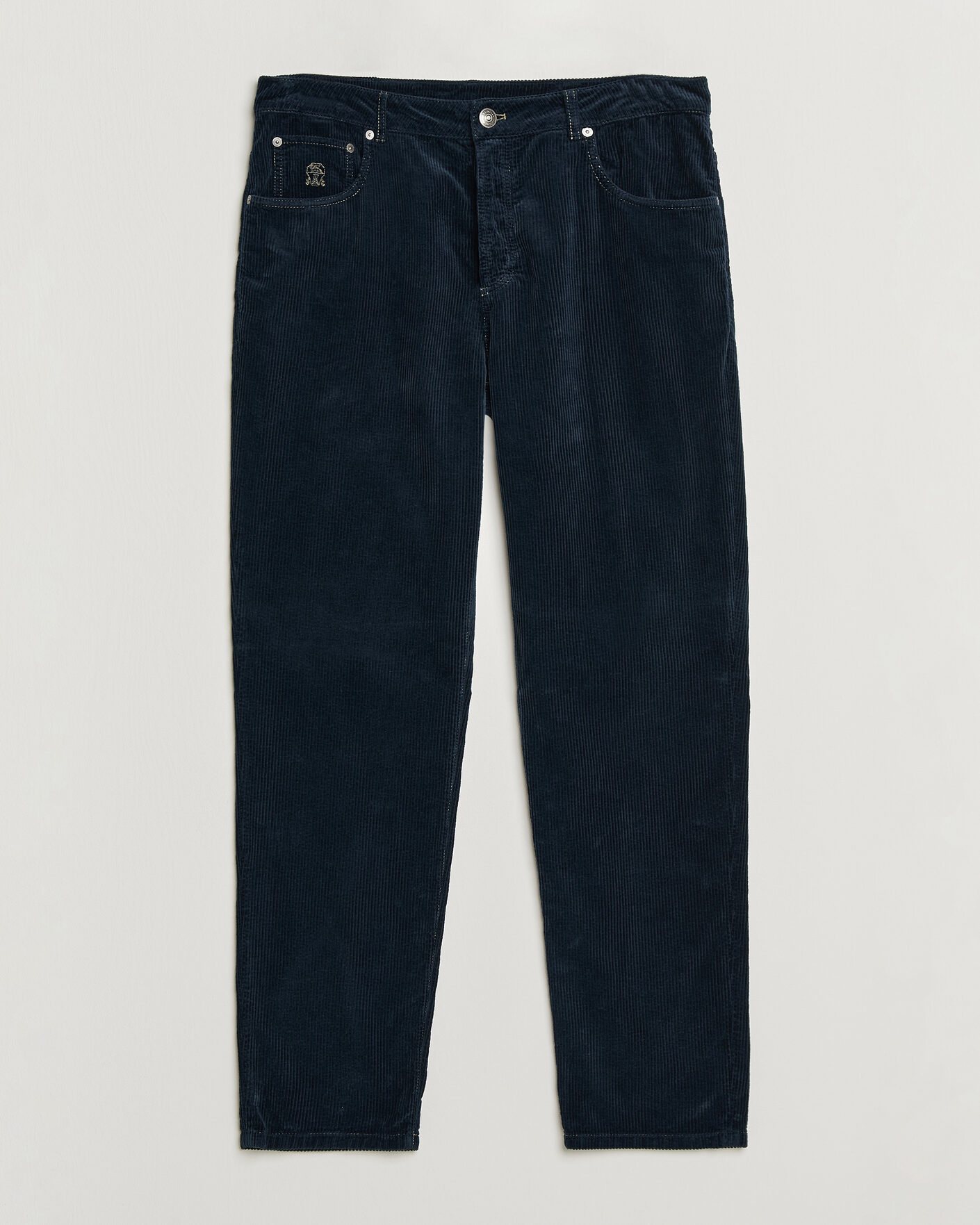 Men | Trousers | Brunello Cucinelli | Leisure Fit Corduroy 5-Pocket Pants Navy