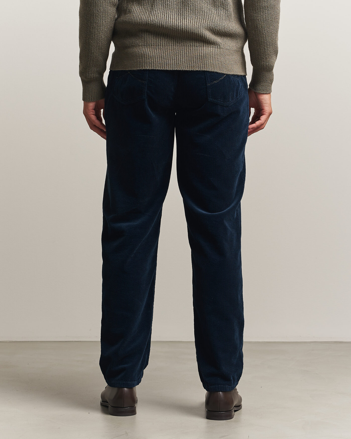 Men | Trousers | Brunello Cucinelli | Leisure Fit Corduroy 5-Pocket Pants Navy