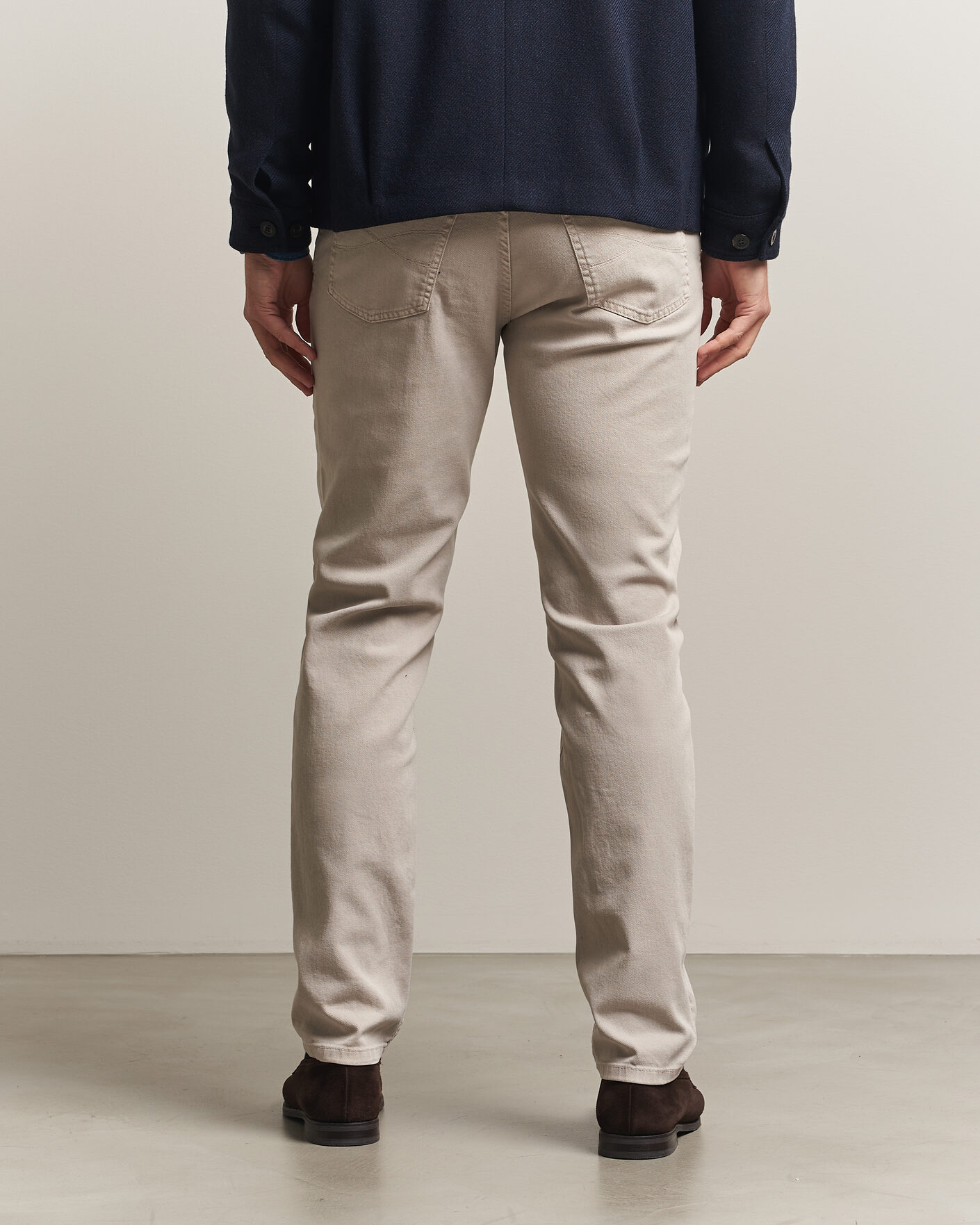 Men | Trousers | Brunello Cucinelli | Slim Fit Bull Denim Pants Beige