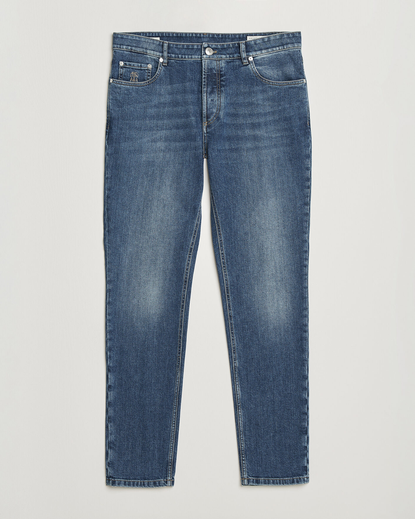 Men | Trousers | Brunello Cucinelli | Traditional Fit Jeans Medium Wash