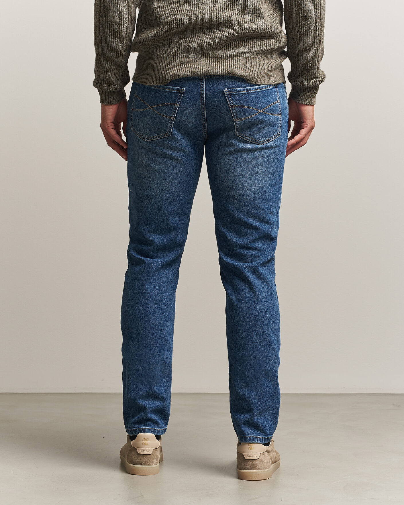Men | Trousers | Brunello Cucinelli | Traditional Fit Jeans Medium Wash