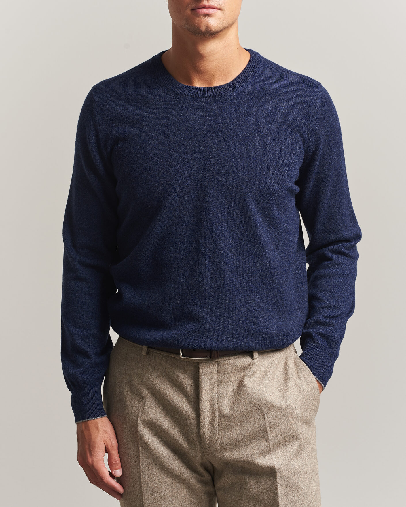 Brunello Cucinelli 2 Ply Cashmere Pullover Marine at CareOfCarl.com