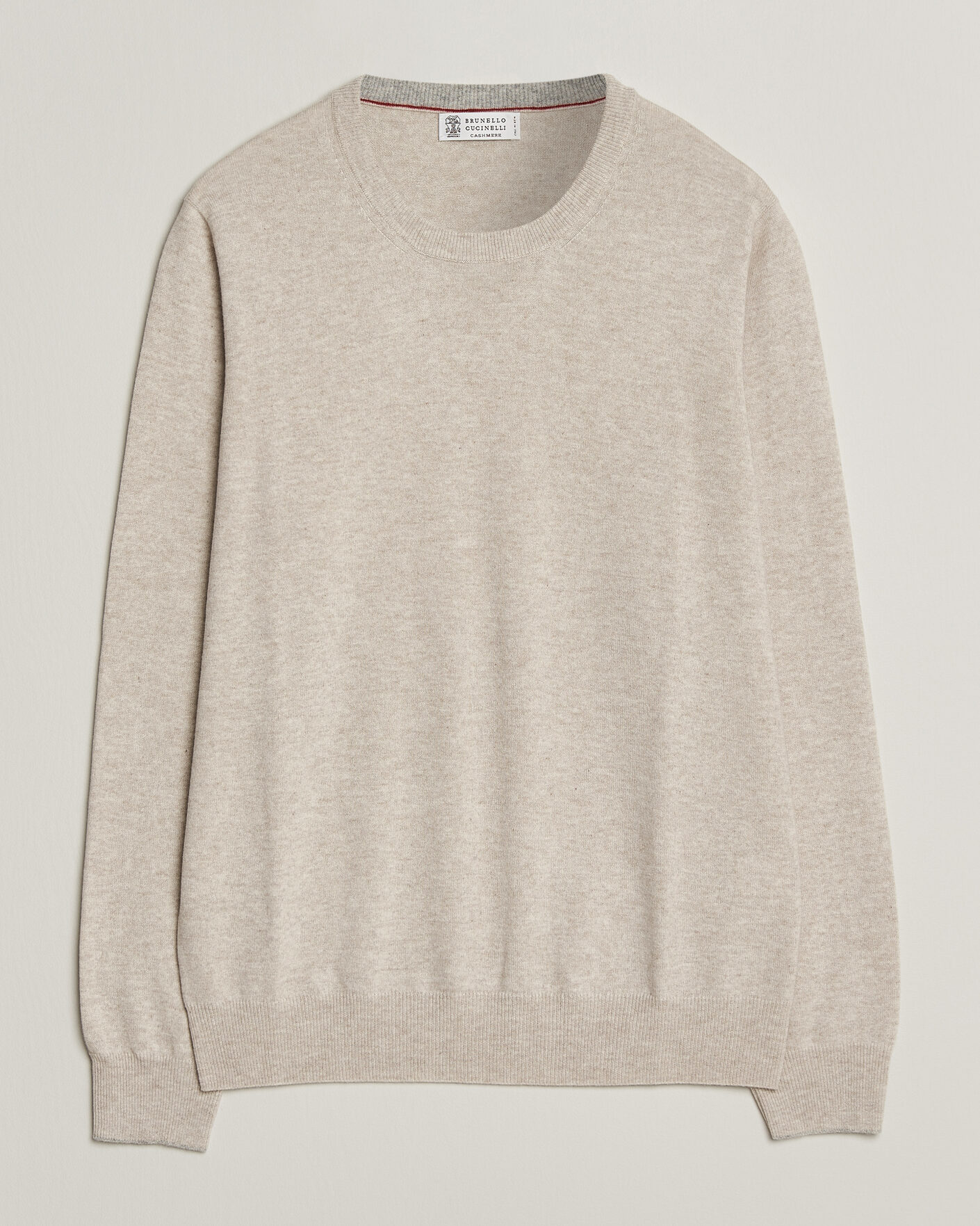 Men | Sweaters & Knitwear | Brunello Cucinelli | 2 Ply Cashmere Pullover Oyster