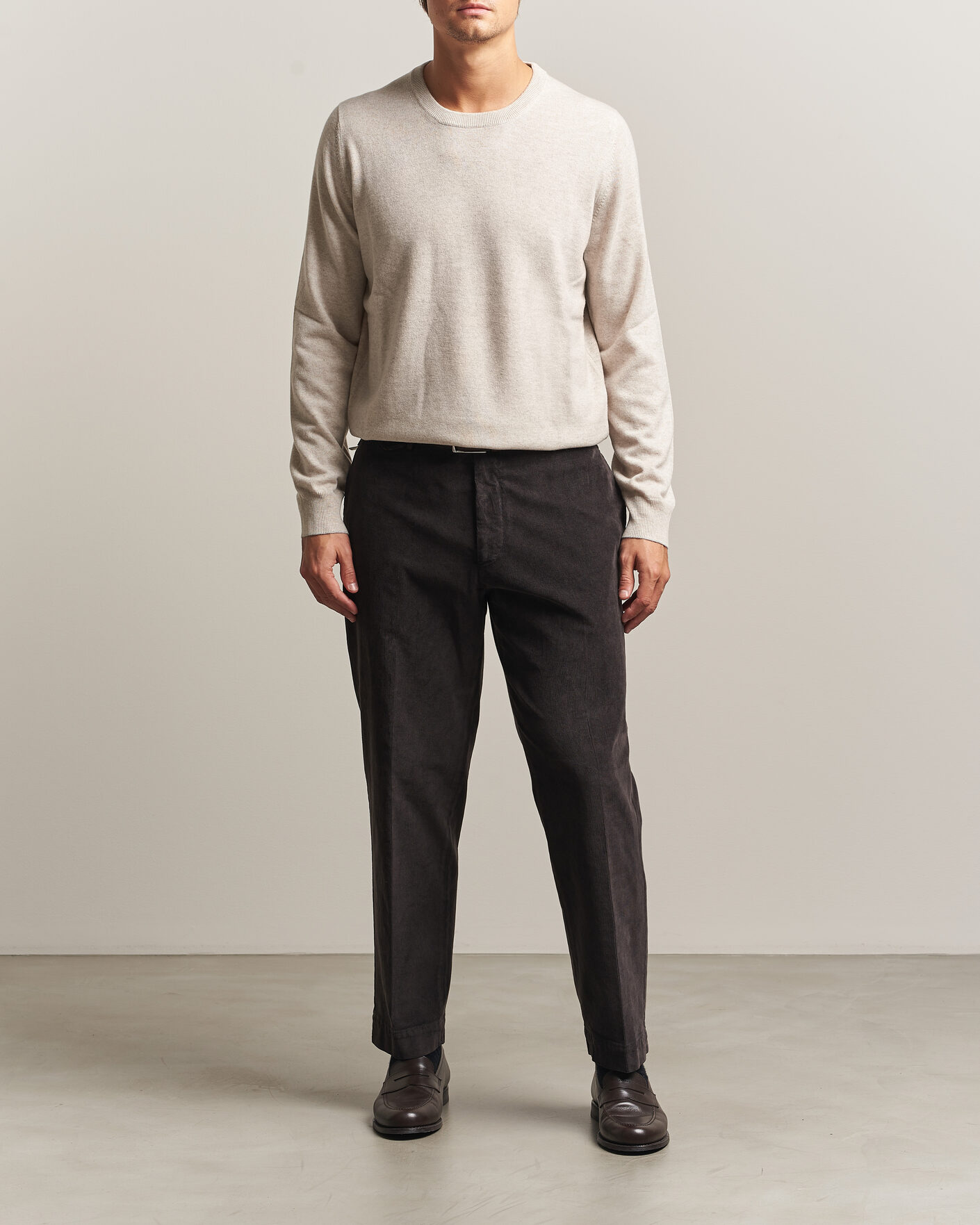 Men | Sweaters & Knitwear | Brunello Cucinelli | 2 Ply Cashmere Pullover Oyster