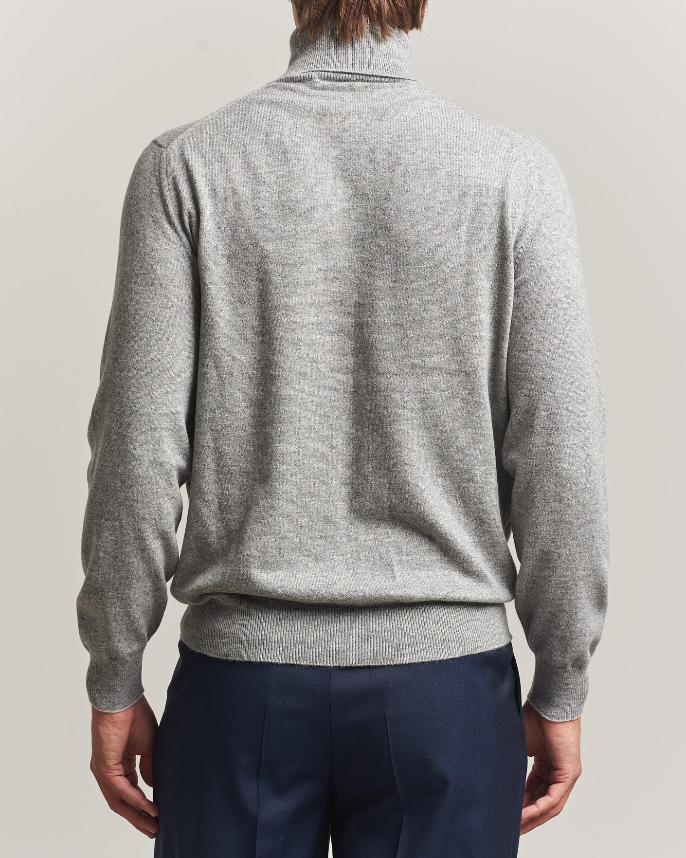 Men | Sweaters & Knitwear | Brunello Cucinelli | 2 Ply Cashmere Rollneck Grey Melange