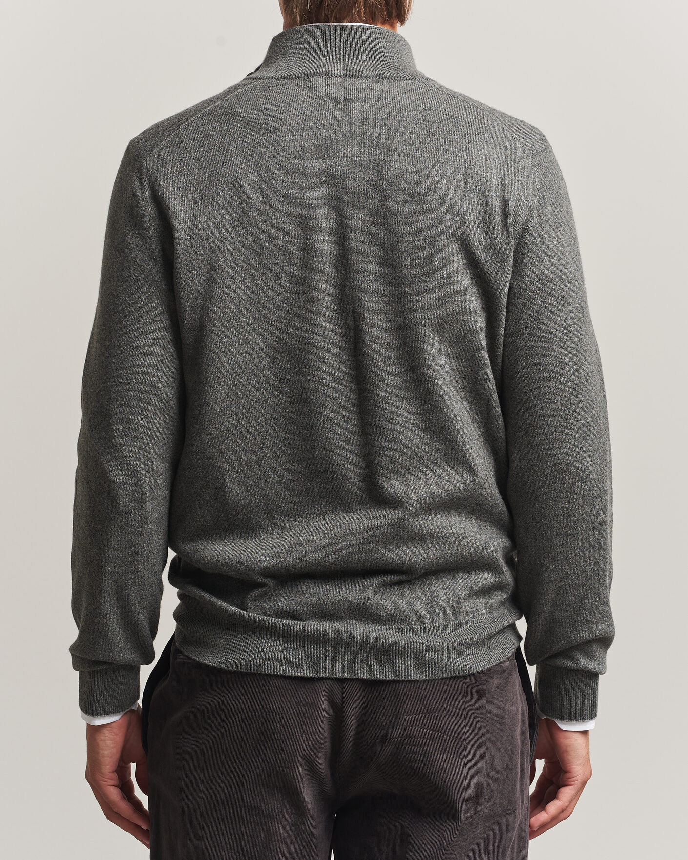 Men | Sweaters & Knitwear | Brunello Cucinelli | 2 Ply Cashmere Half Zip Forest Green