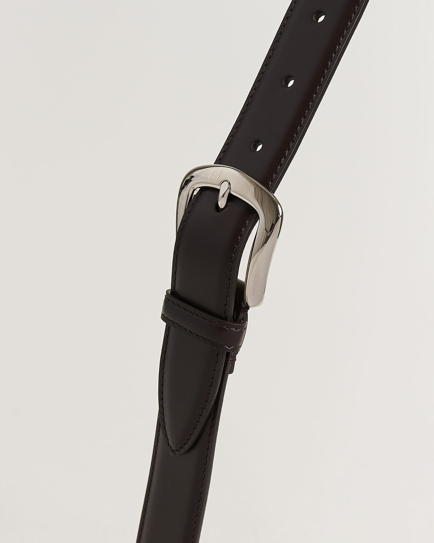 Men | Belts | Brunello Cucinelli | Calf Leather Belt Dark Brown