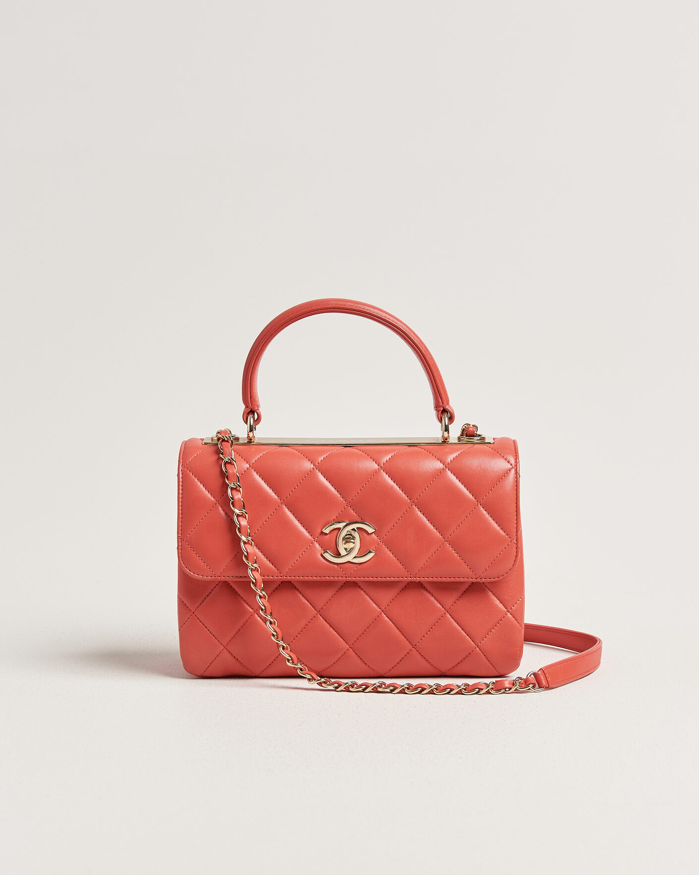 Men | Pre-Owned & Vintage Bags | Chanel Pre-Owned | Trendy CC Top Handle Bag Coral