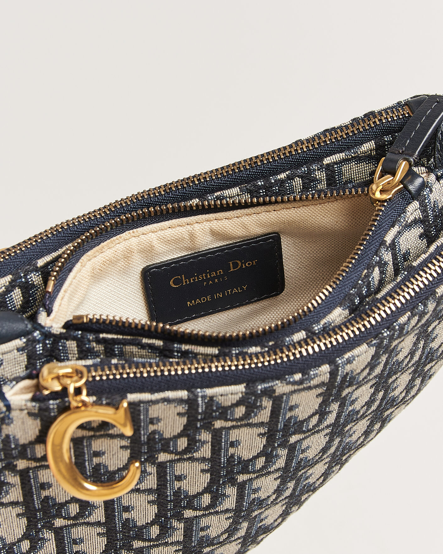 Men | Pre-Owned & Vintage Bags | Dior Pre-Owned | Saddle Oblique Rodeo Trio Pouch Blue