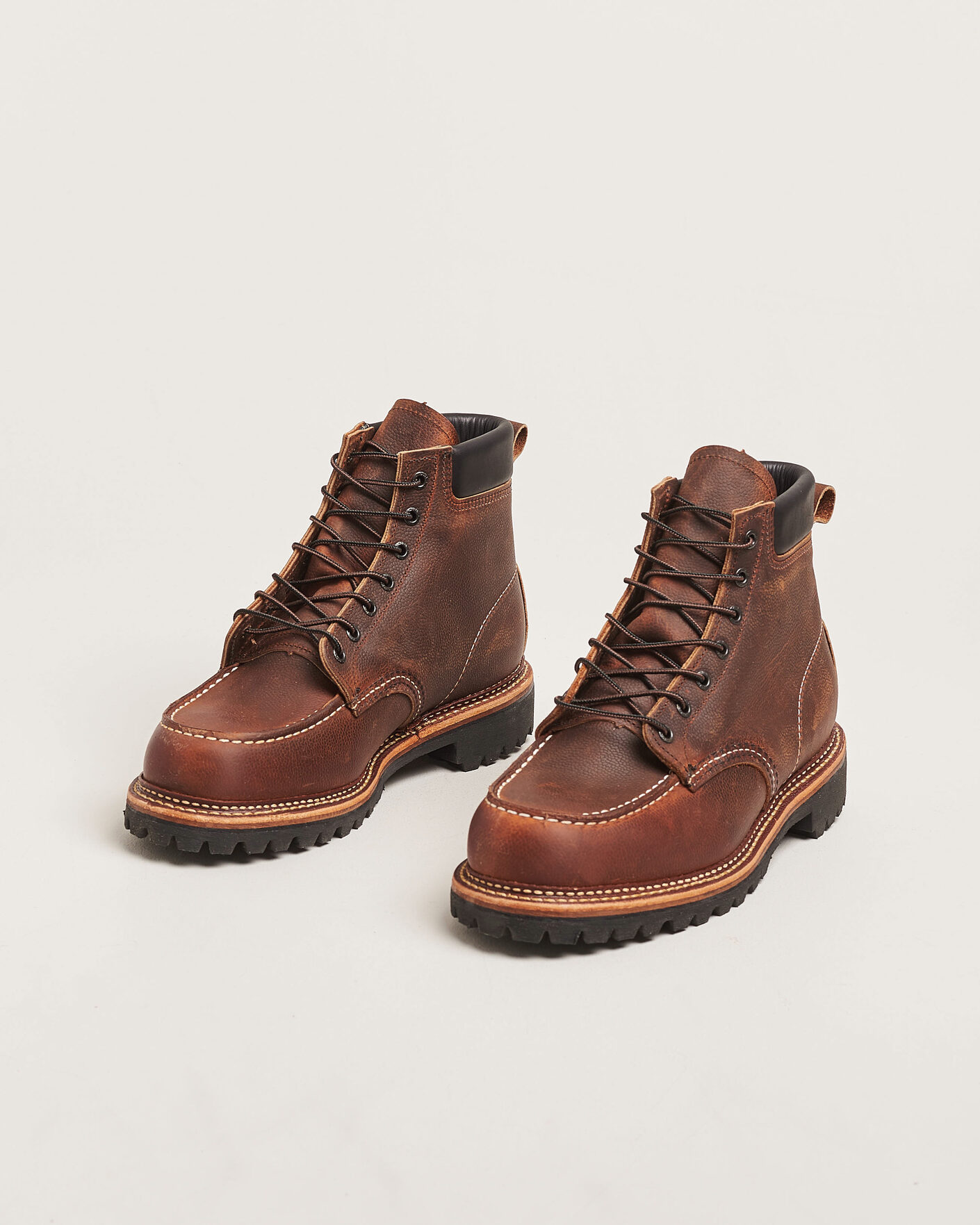 Red Wing Shoes Norway Moc Toe Boot Copper Rough/Though Leather at